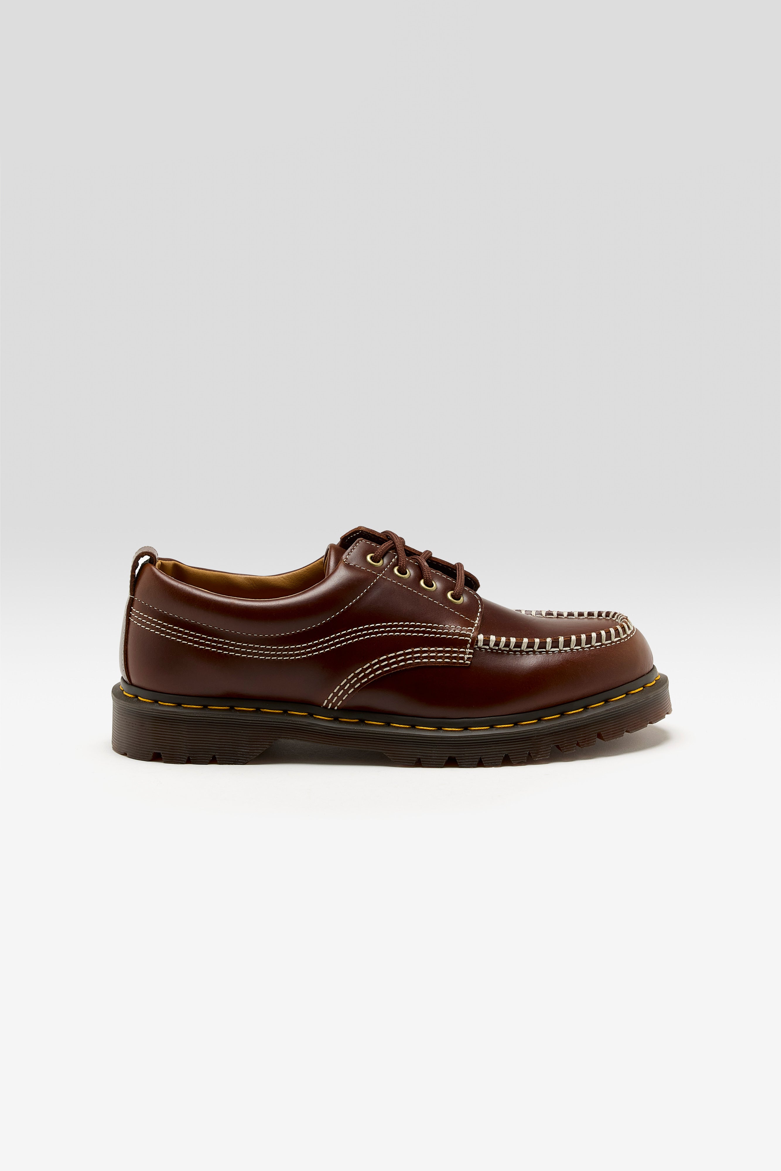 Lowell Leather Moc Toe Shoes For Men (242 / M / DARK BROWN)