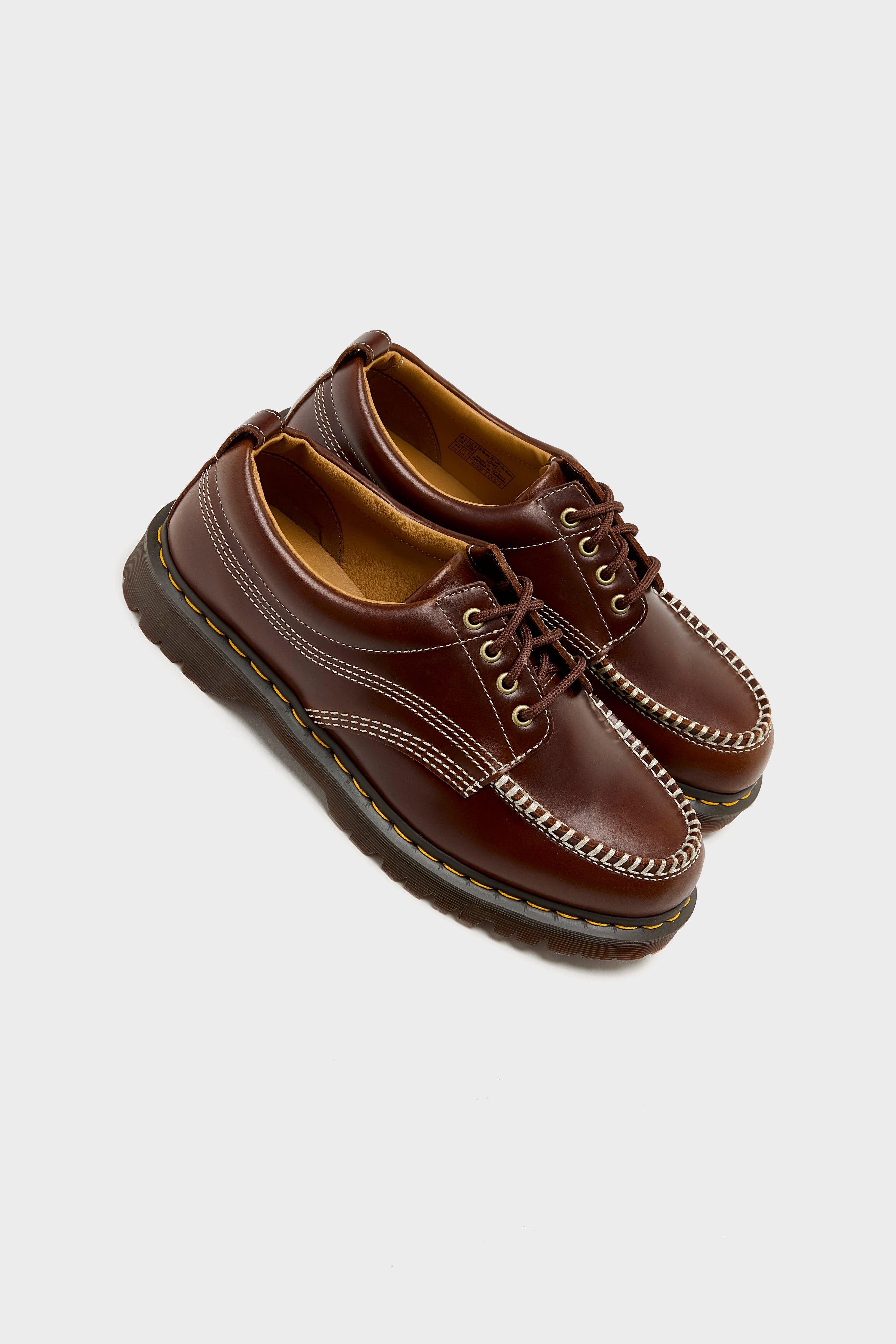 Lowell Leather Moc Toe Shoes For Men (242 / M / DARK BROWN)
