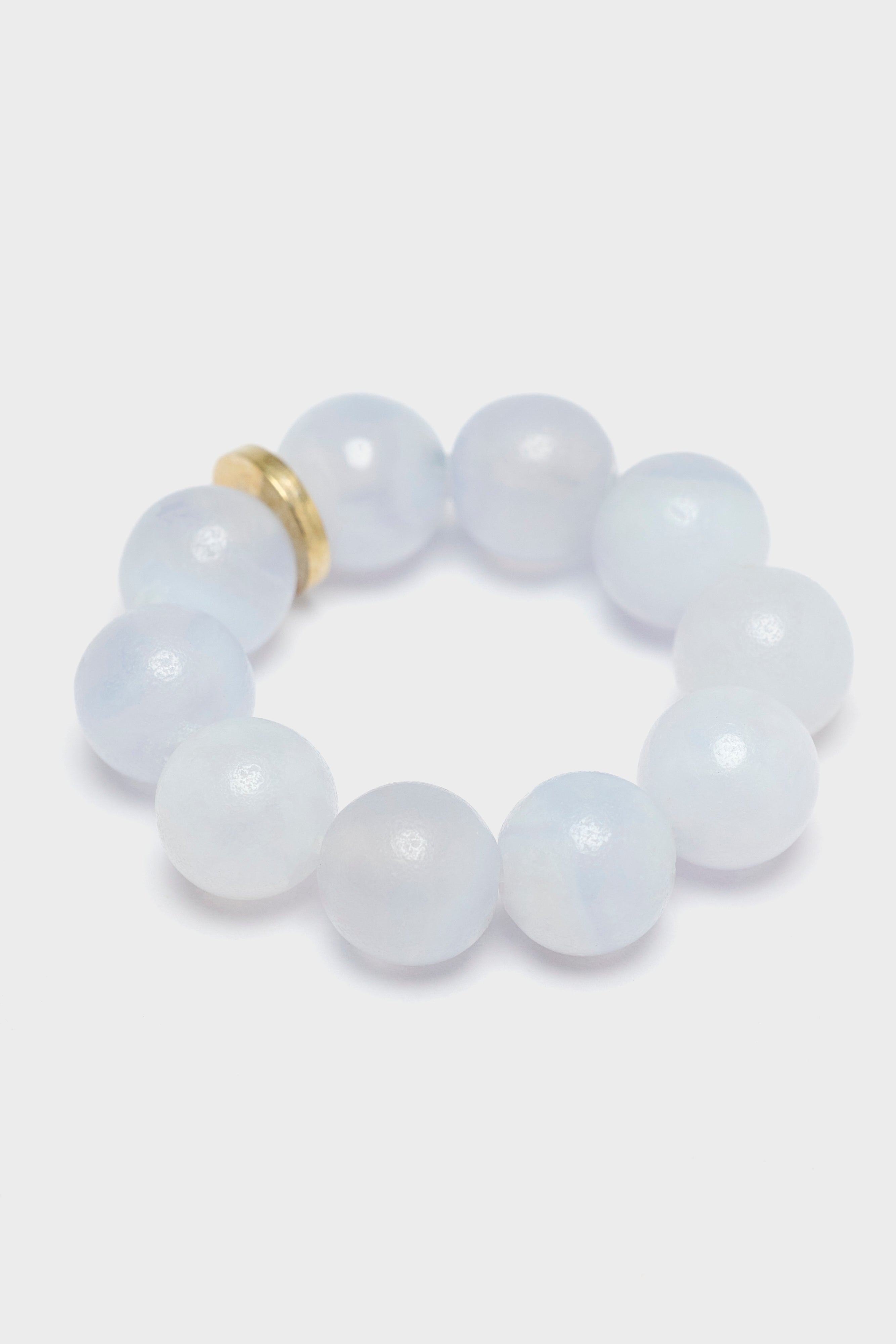 Chalcedony Spheres Ring (252 / W / WHITE)
