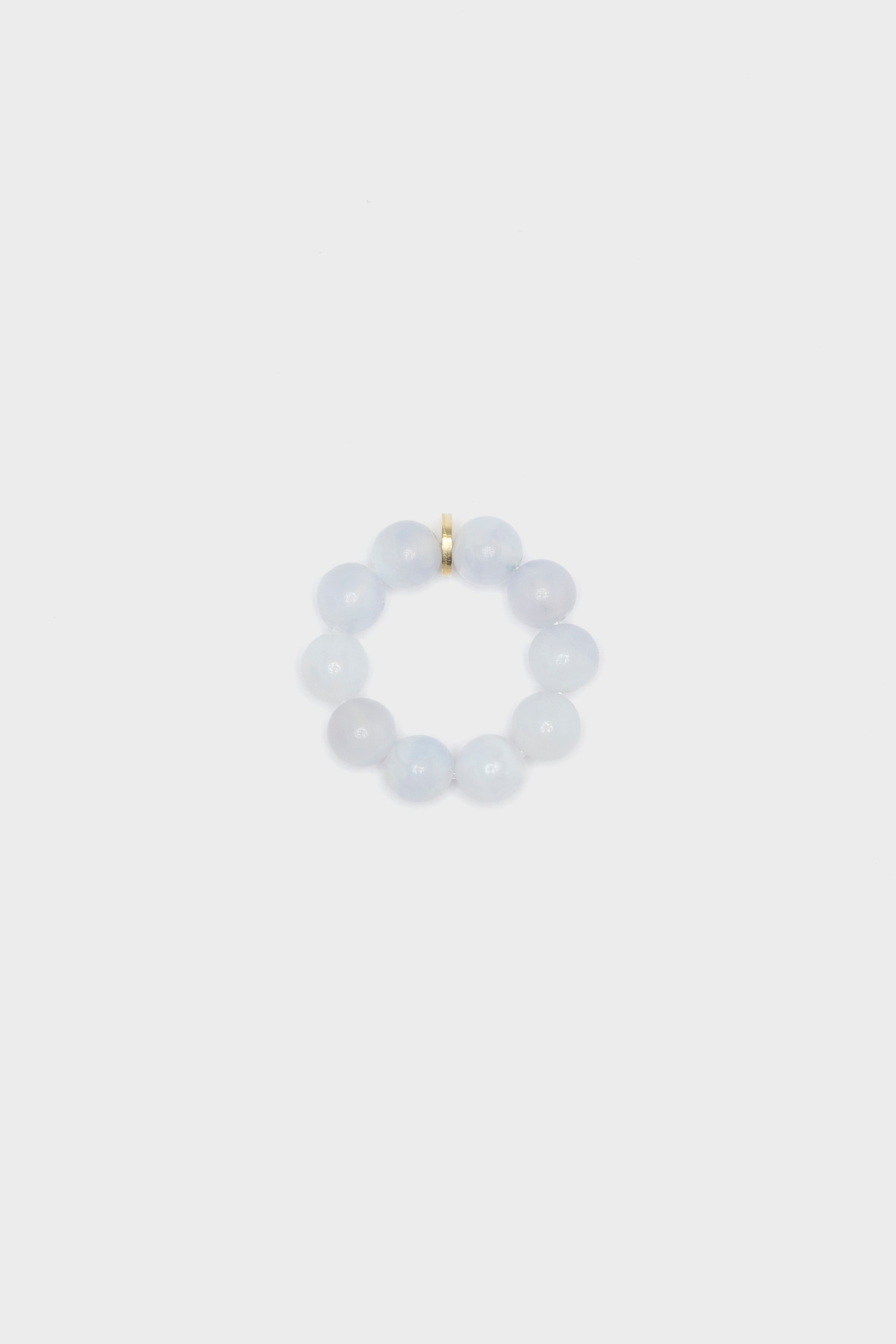 Chalcedony Spheres Ring (252 / W / WHITE)