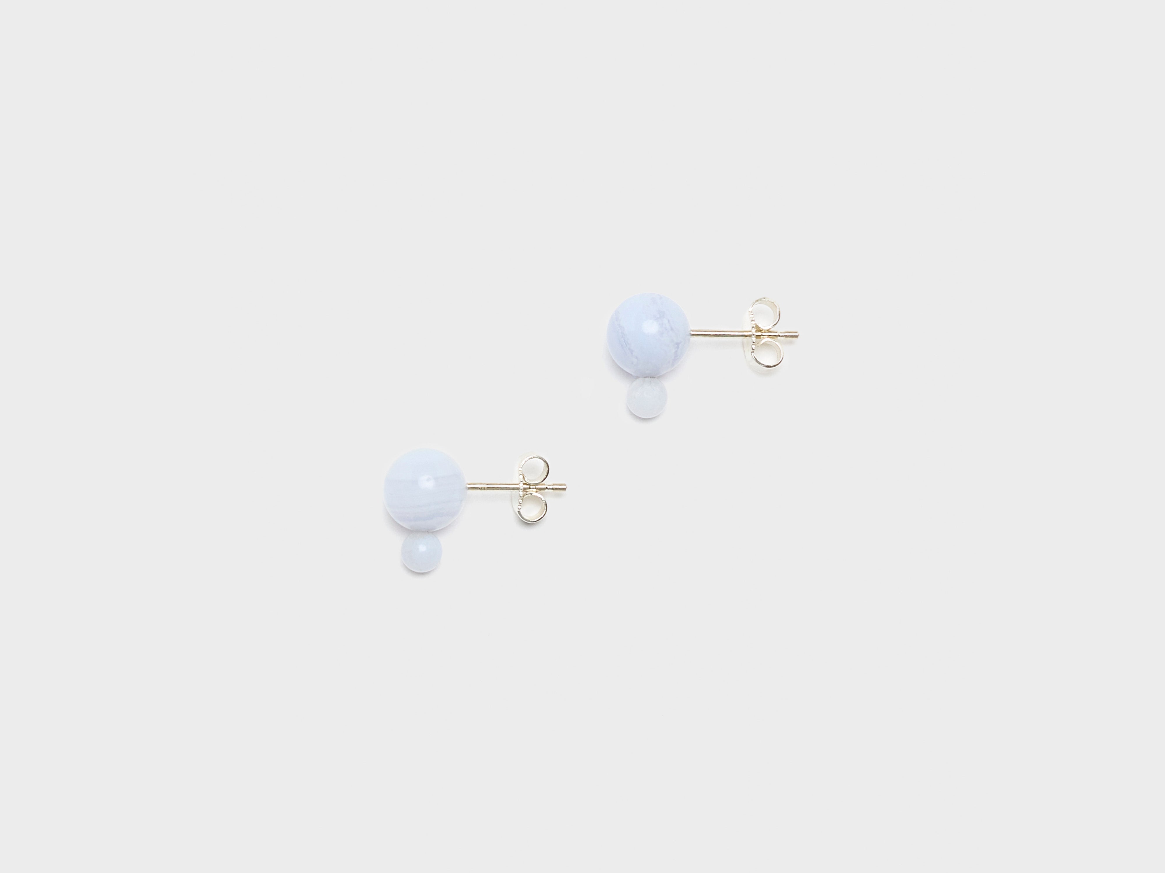 Clous d'oreilles Glyzinia Chalcedon (261 / W / BLUE)