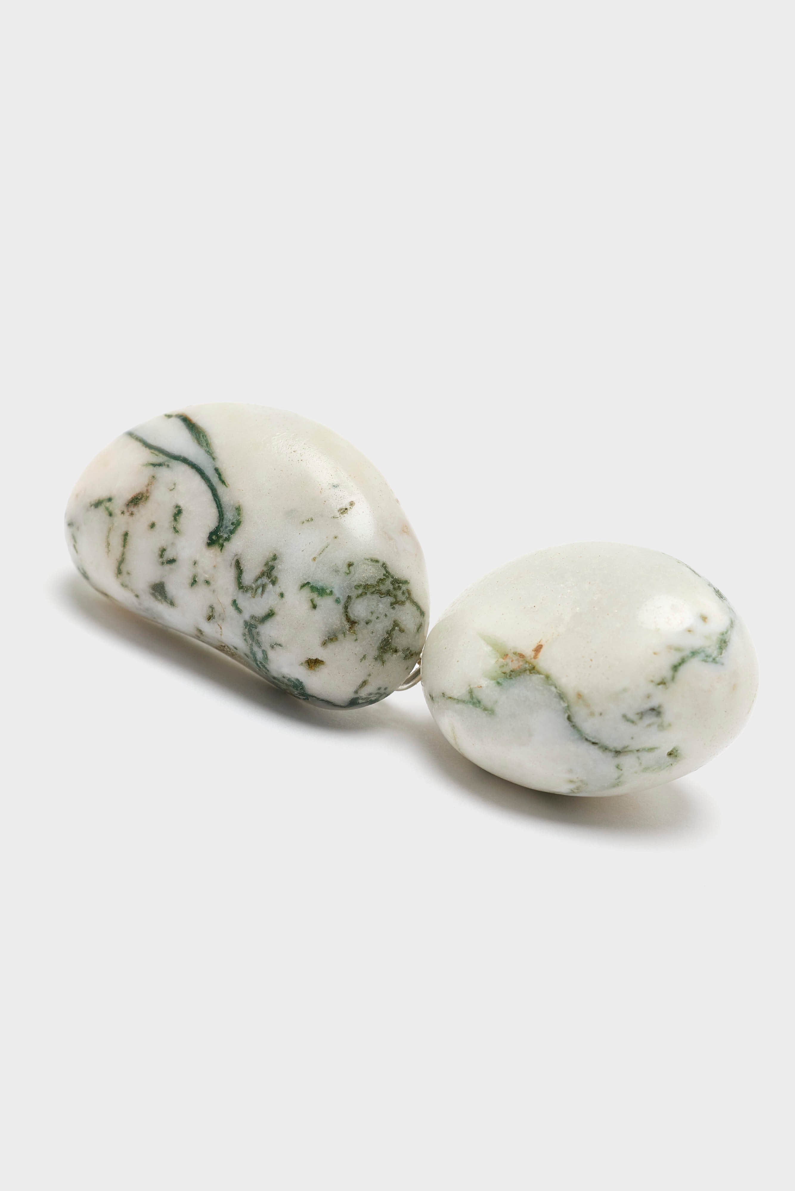 Dendrite Pebble Earrings NO2 (261 / W / BLACK)