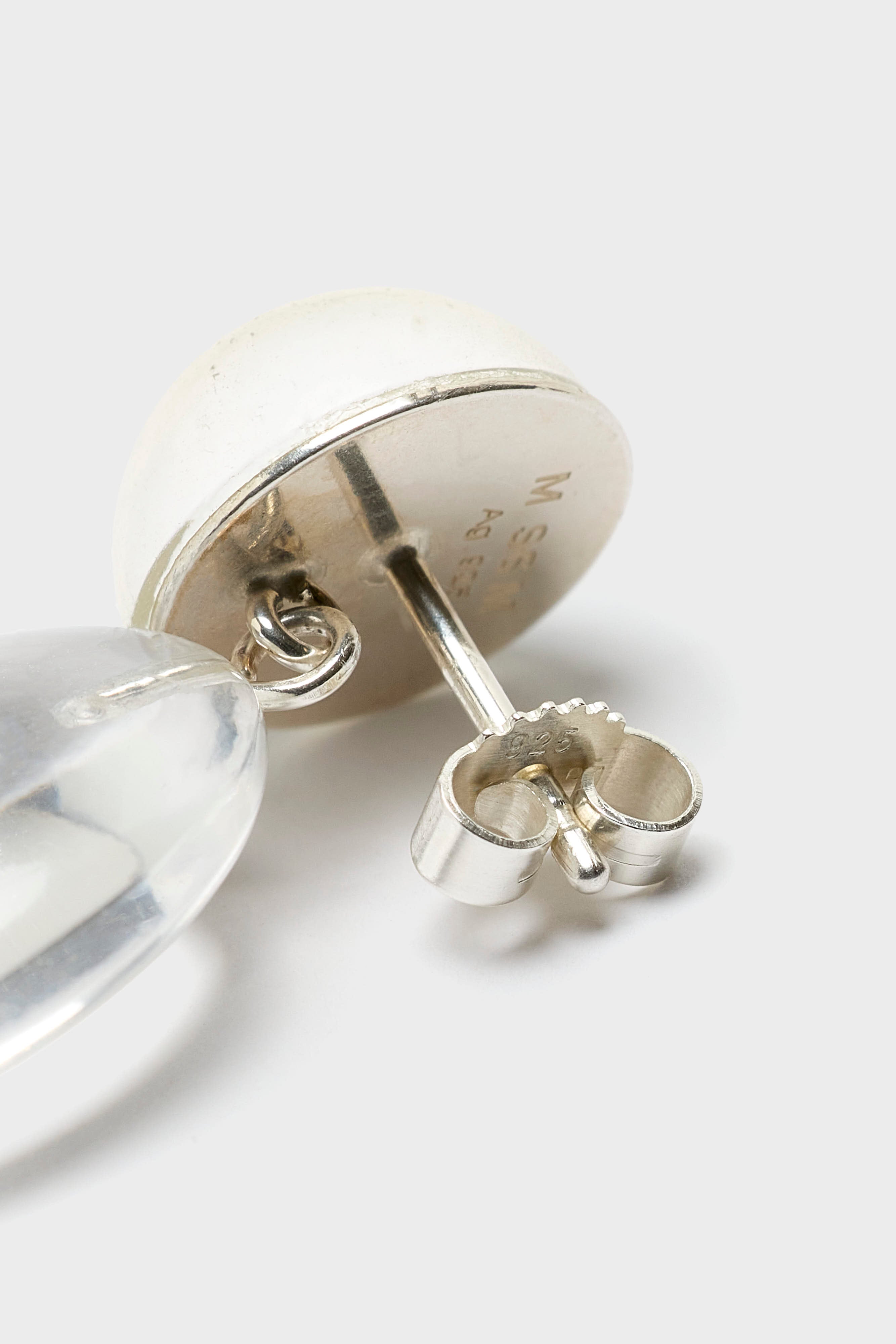 Crystal Pebble Earrings NO1 (261 / W / WHITE)