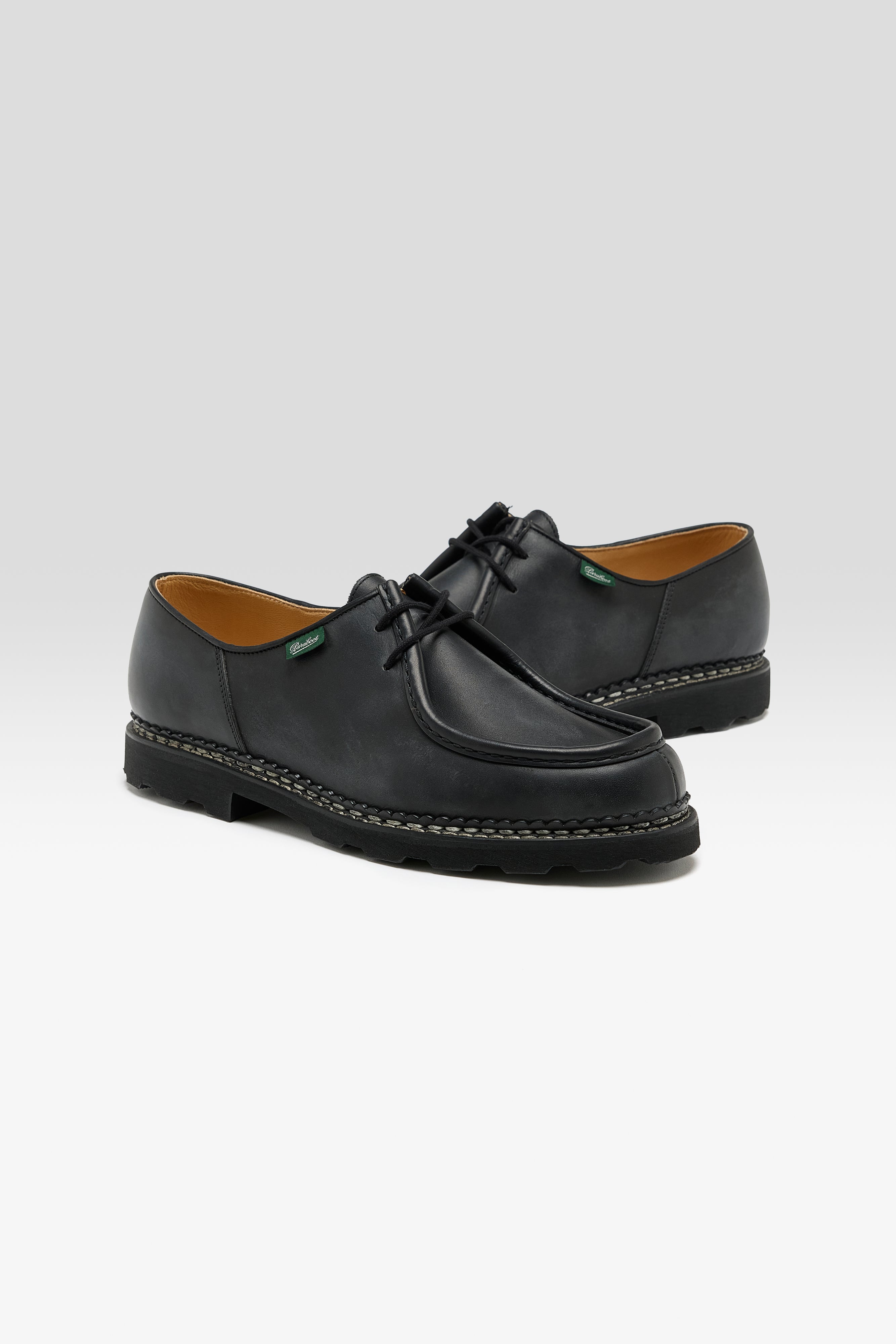Michael Leather Derby Shoes voor heren (252 / M / BLACK)