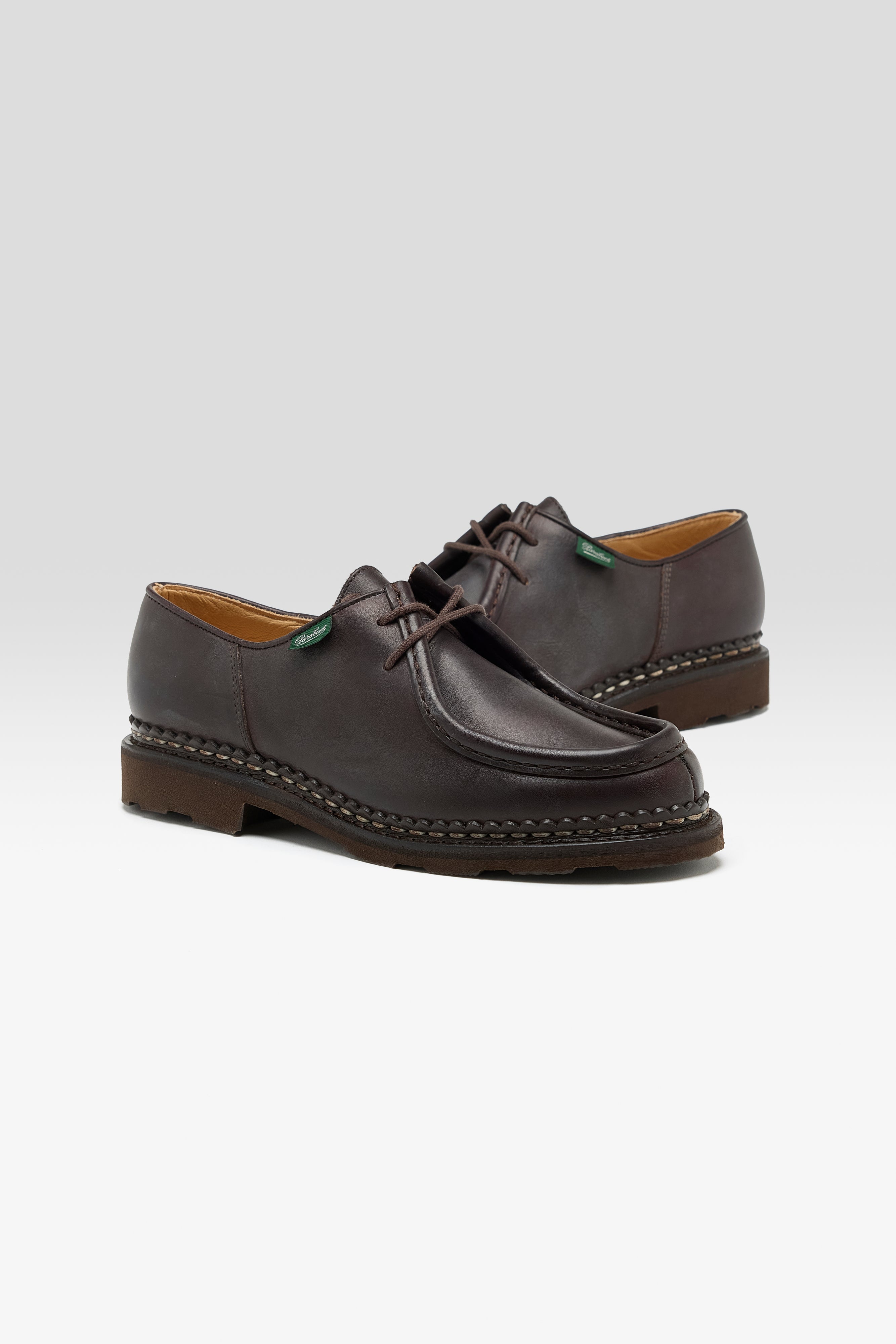 Michael Leather Derby Shoes for Women (252 / W / BROWN)