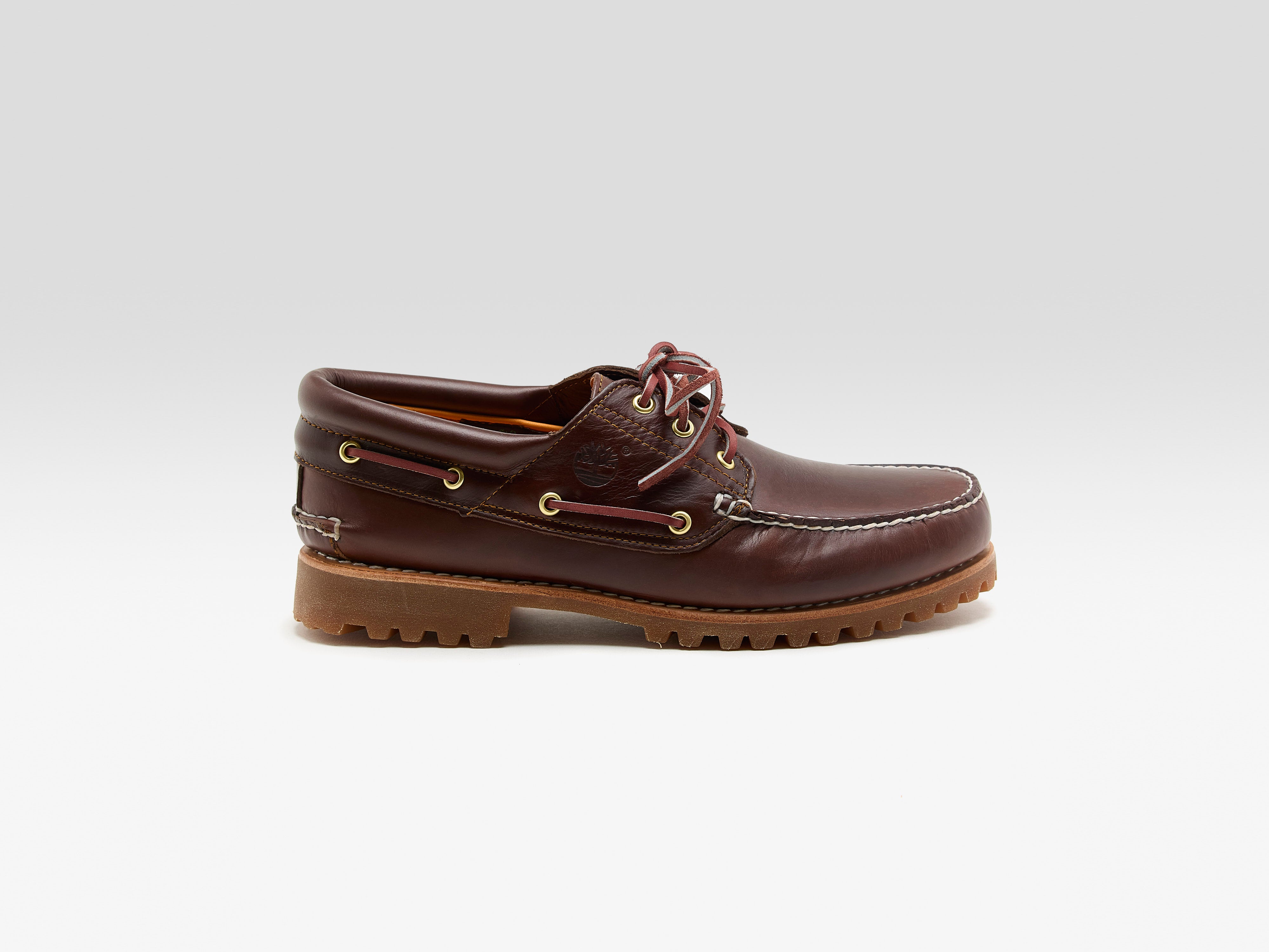 Authentic 3-Eye Lug Boat Shoes for Men (252 / M / BROWN)