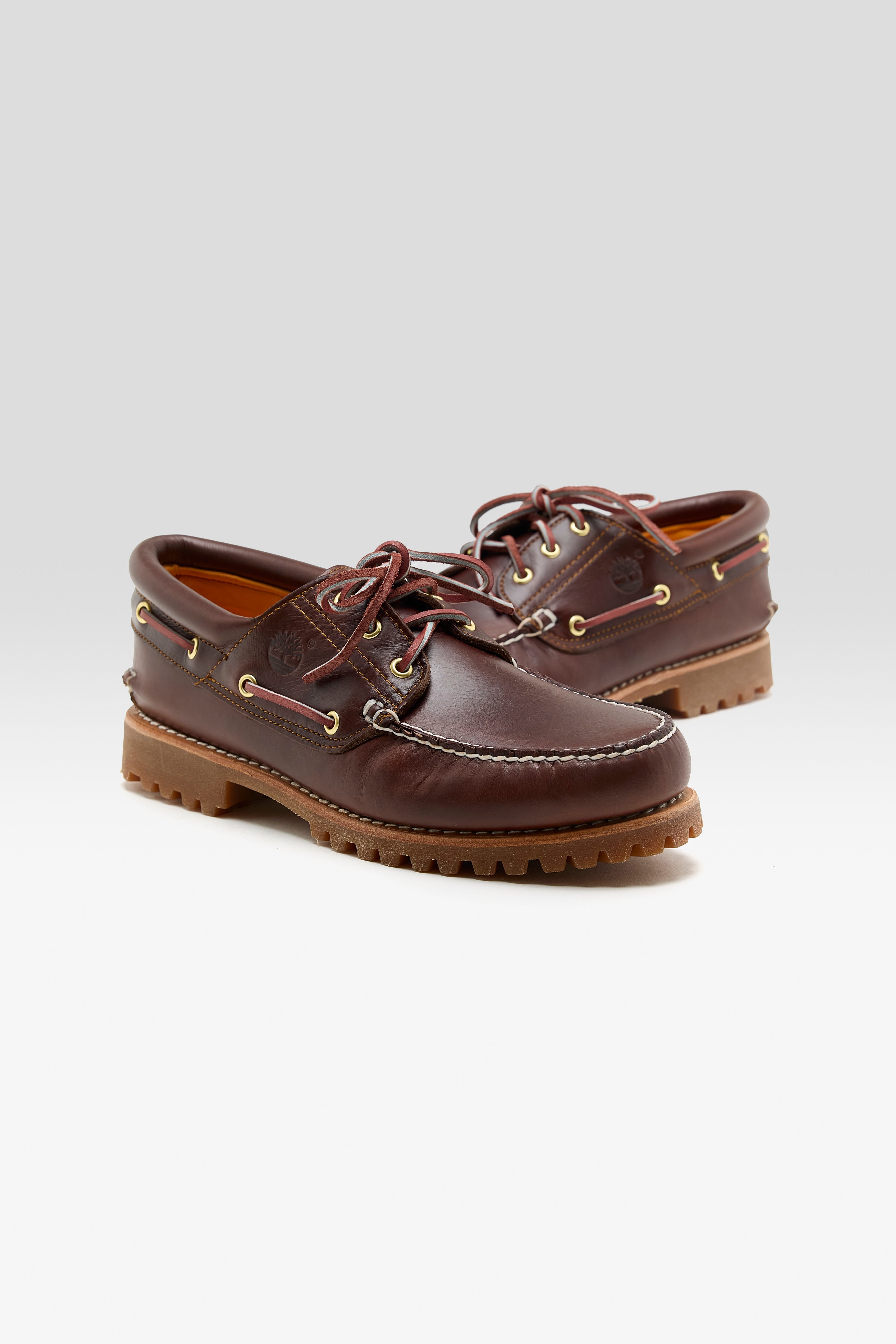 Authentic 3-Eye Lug Boat Shoes for Men (252 / M / BROWN)