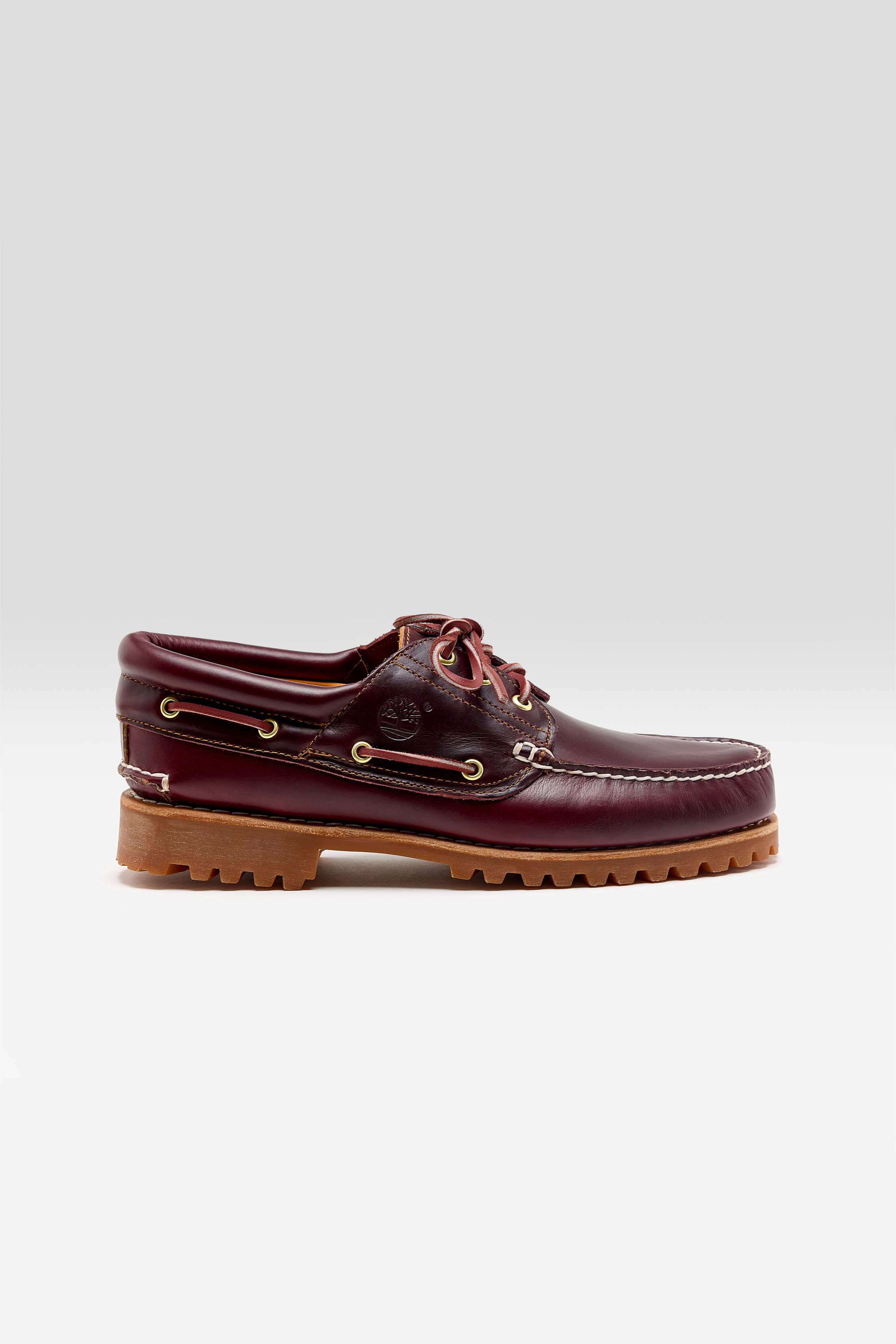 Authentic 3-Eye Lug Handsewn Boat shoes for Men (261 / M / BORDEAUX)