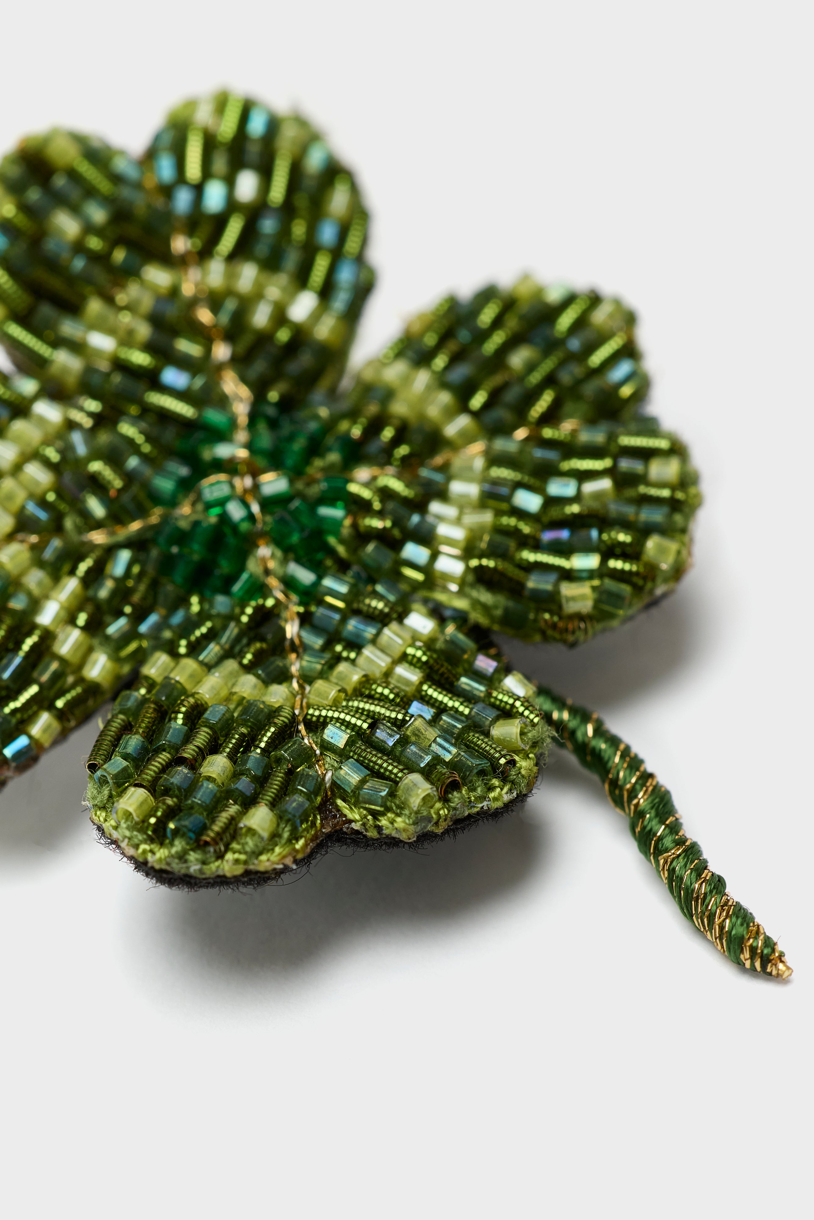 Vintage Clover Brooch (251 / W / GREEN)