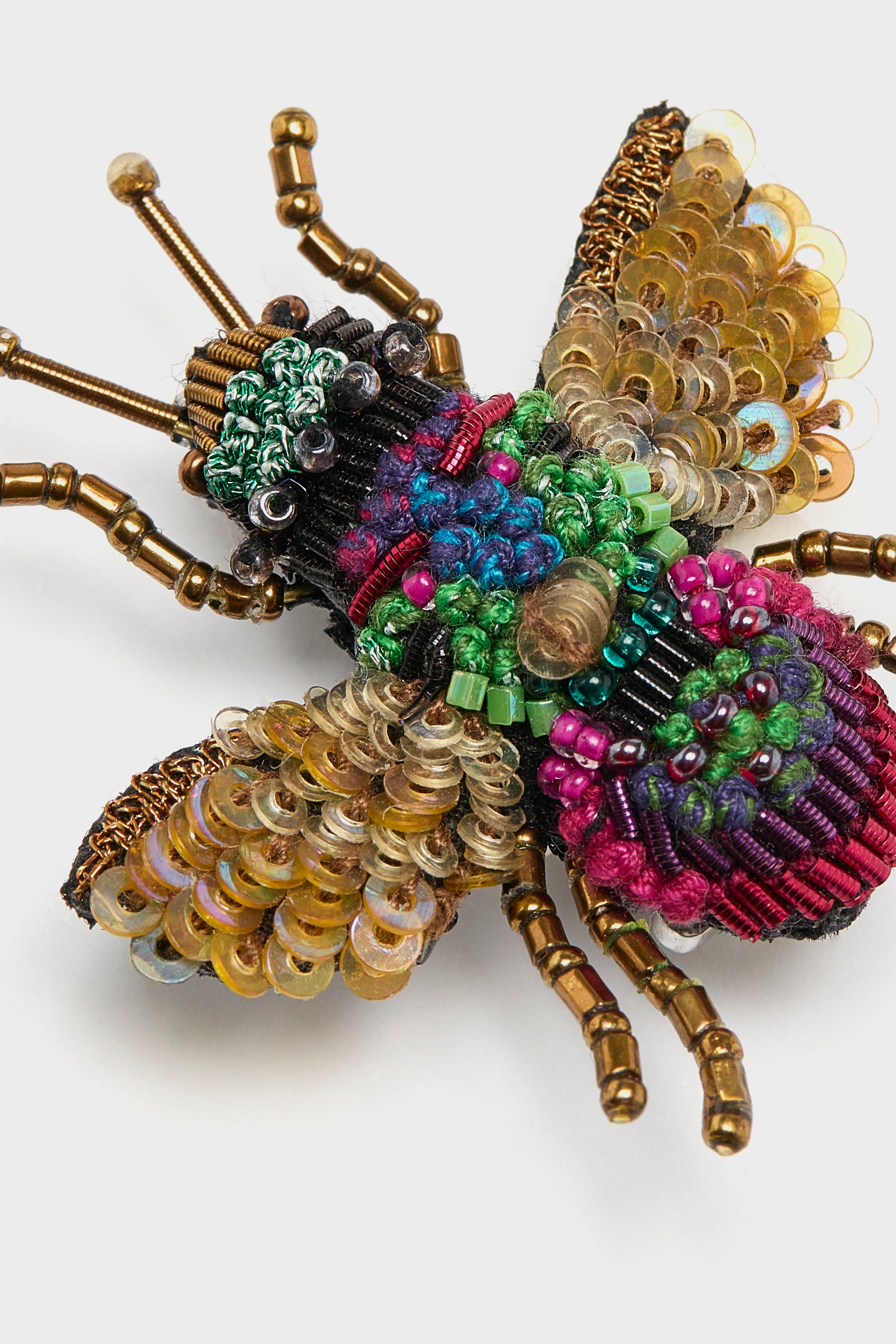 Rainbow Bee Brooch Pin (261 / W / MULTICOLOR)