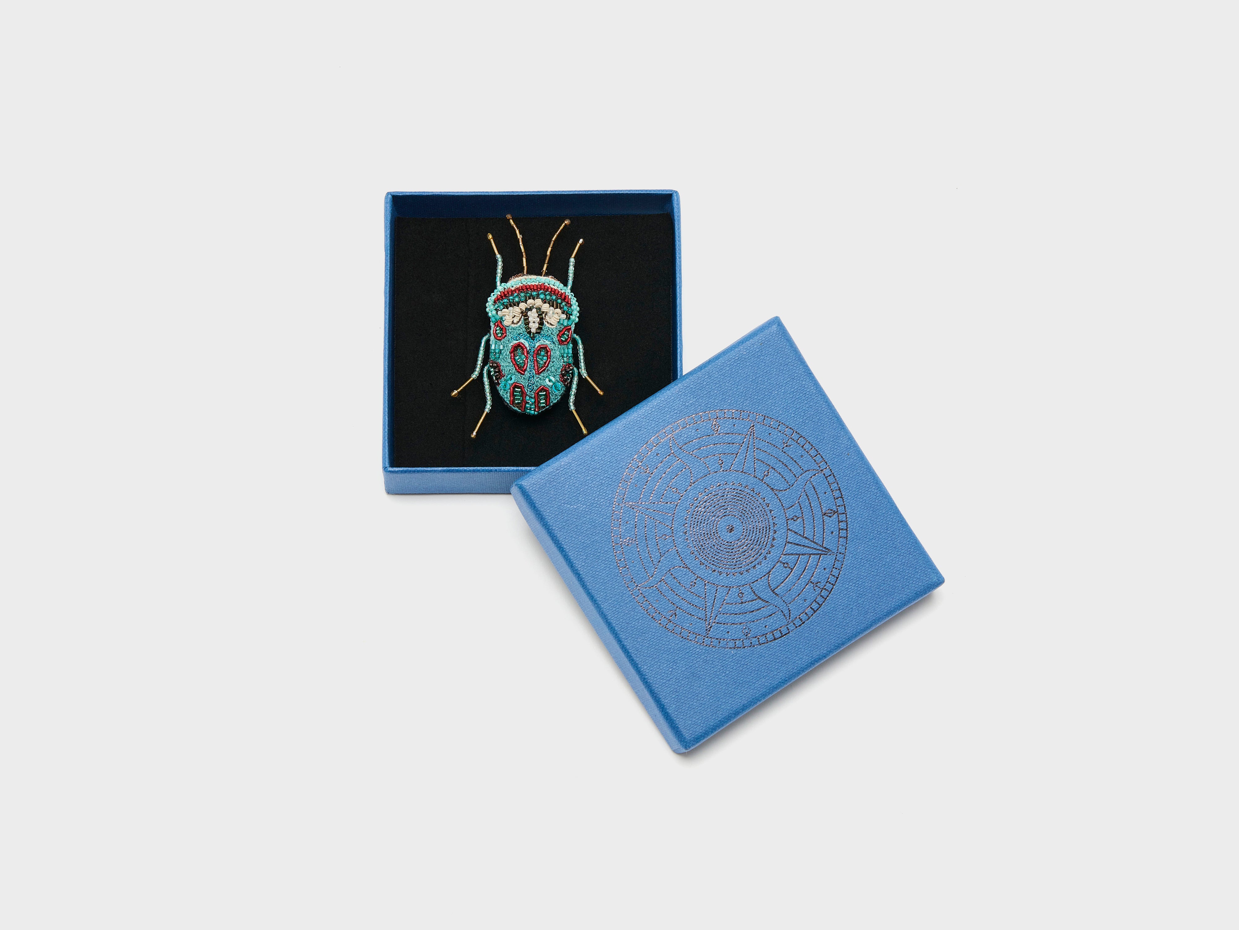 Picasso Bug Brooch Pin (261 / W / BLUE)