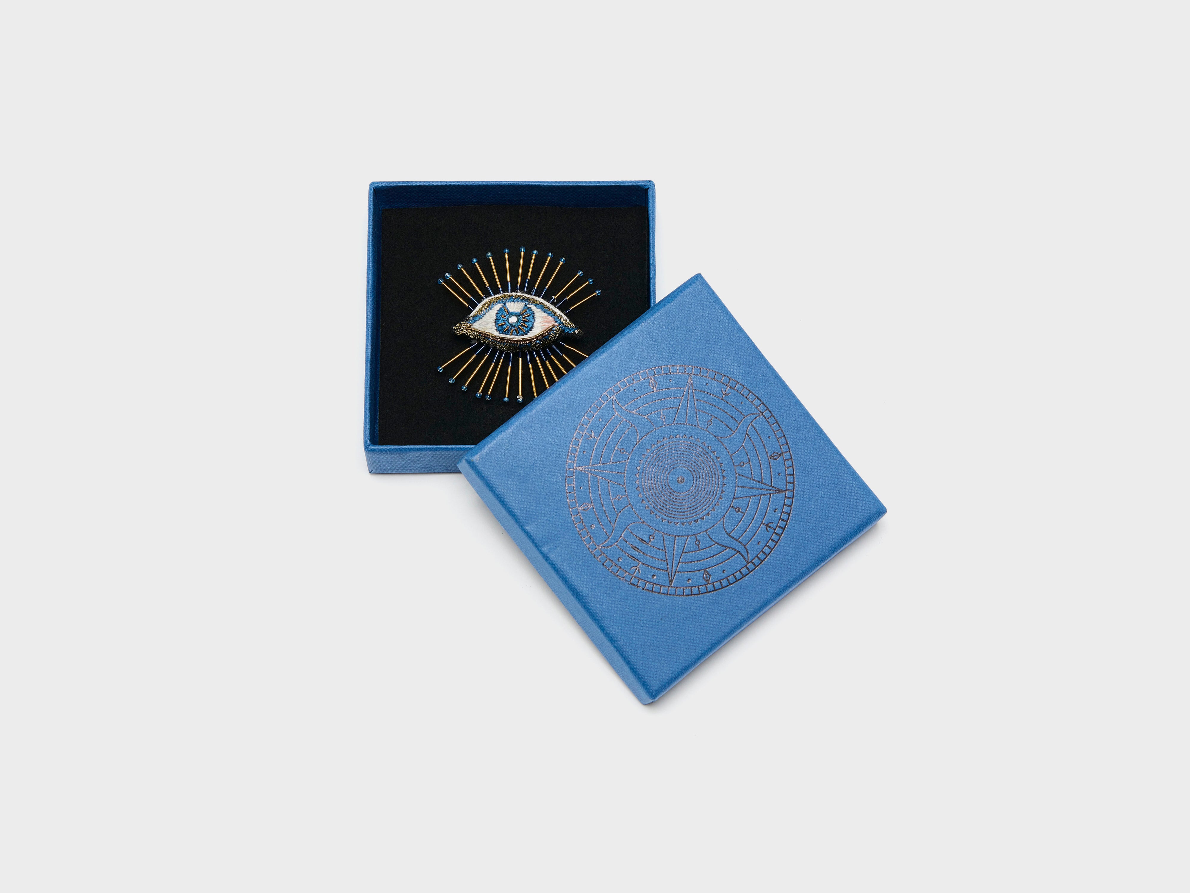 Sea Mystic Eye Brooch Pin (261 / W / BLUE)