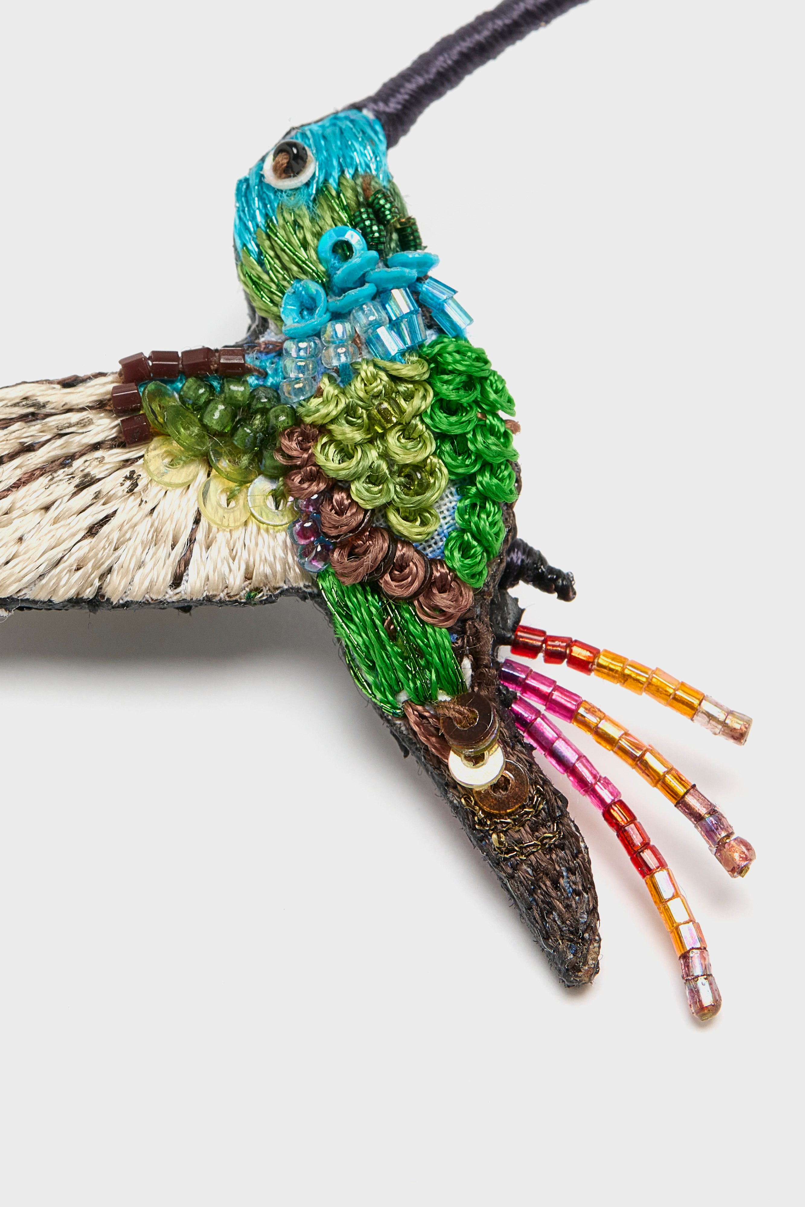 Emerald Chin Hummingbird Brooch Pin (261 / W / MULTICOLOR)