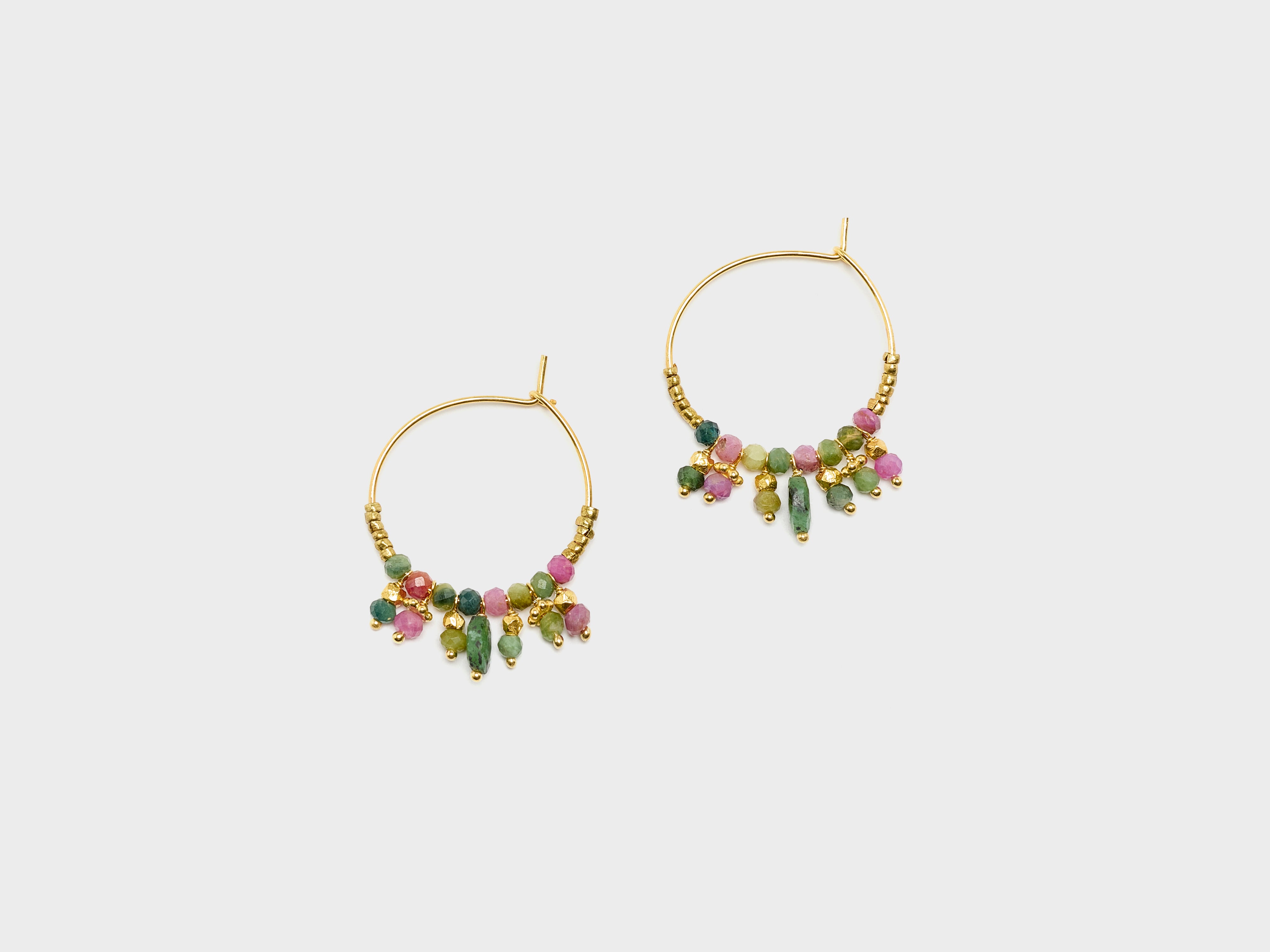 Coroncina Hoop Earrings (261 / W / MULTICOLOR)