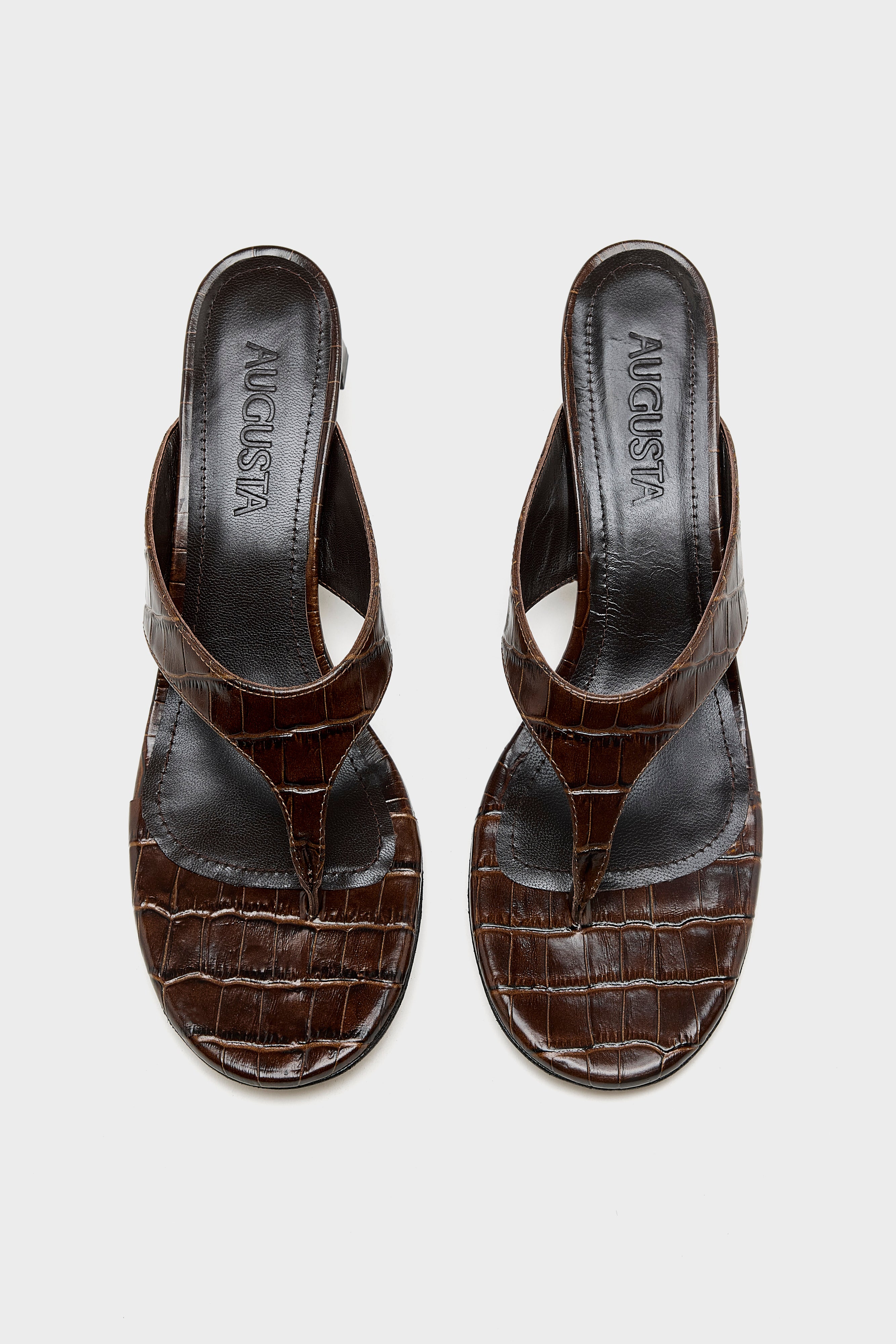 Farah Croco Sandals  (261 / W / CHOCOLATE)
