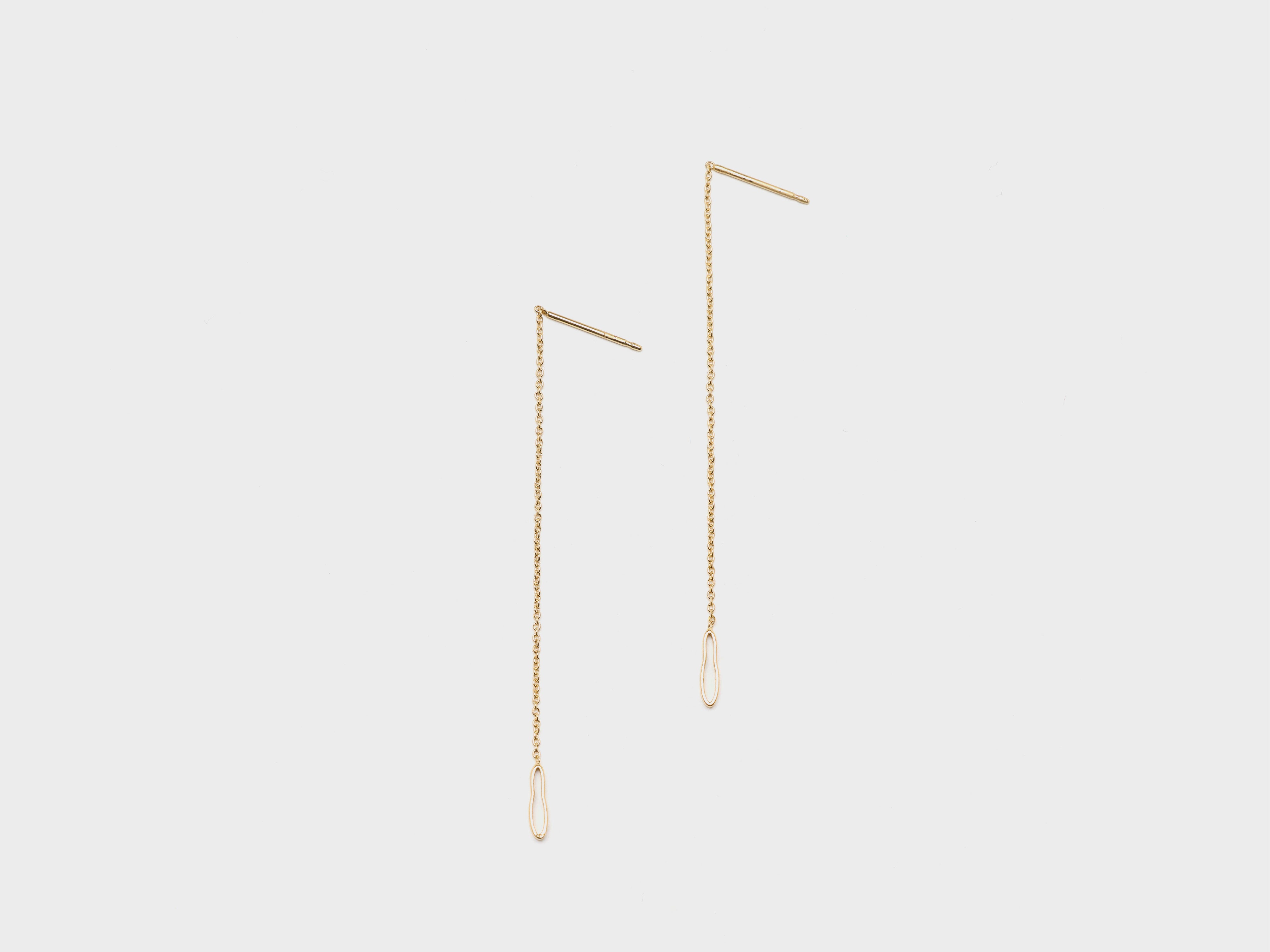 Songe Adjustable Chain Earrings  (252 / W / GOLD)