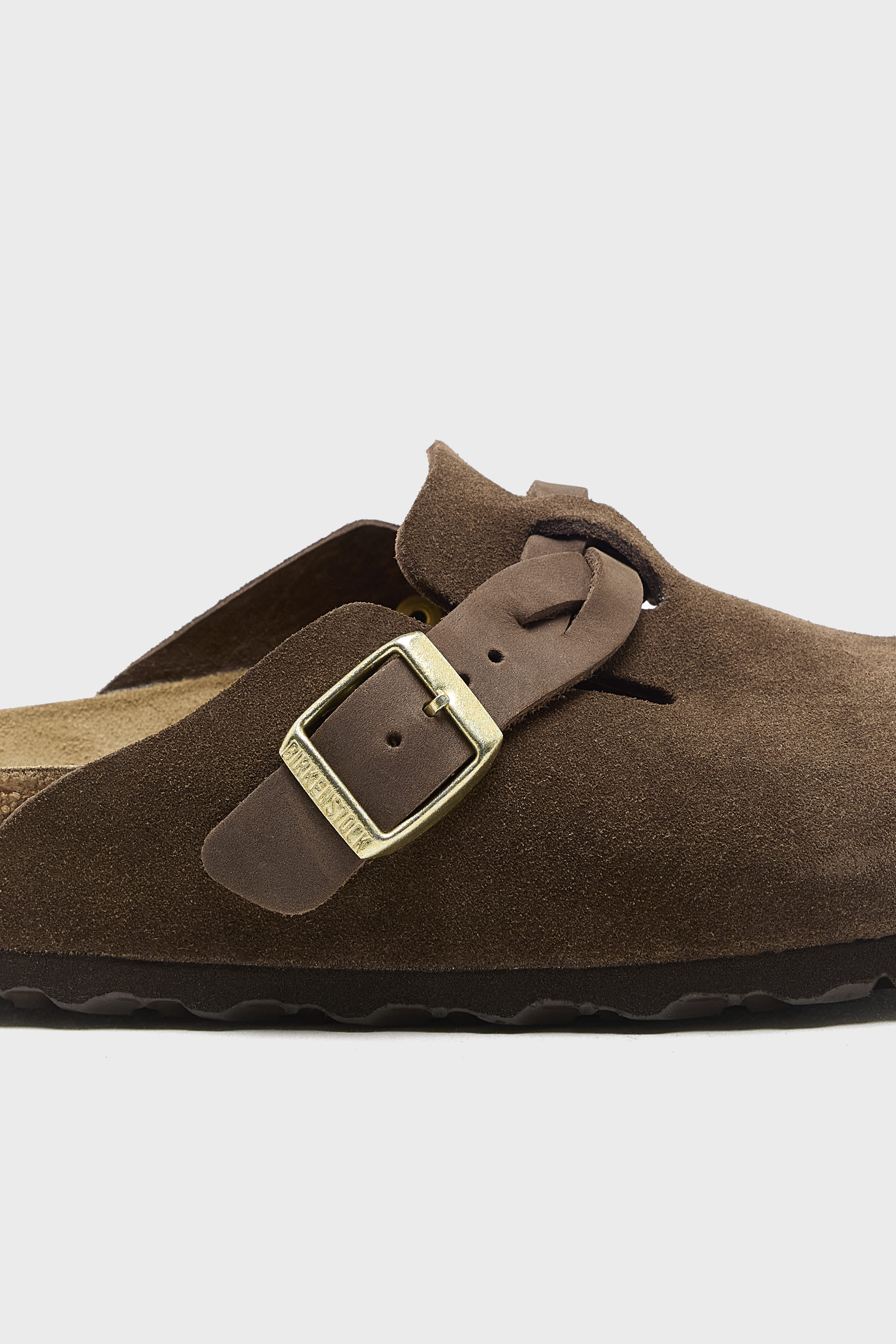Boston Gevlochten Suède voor Dames (261 / W / DARK BROWN)
