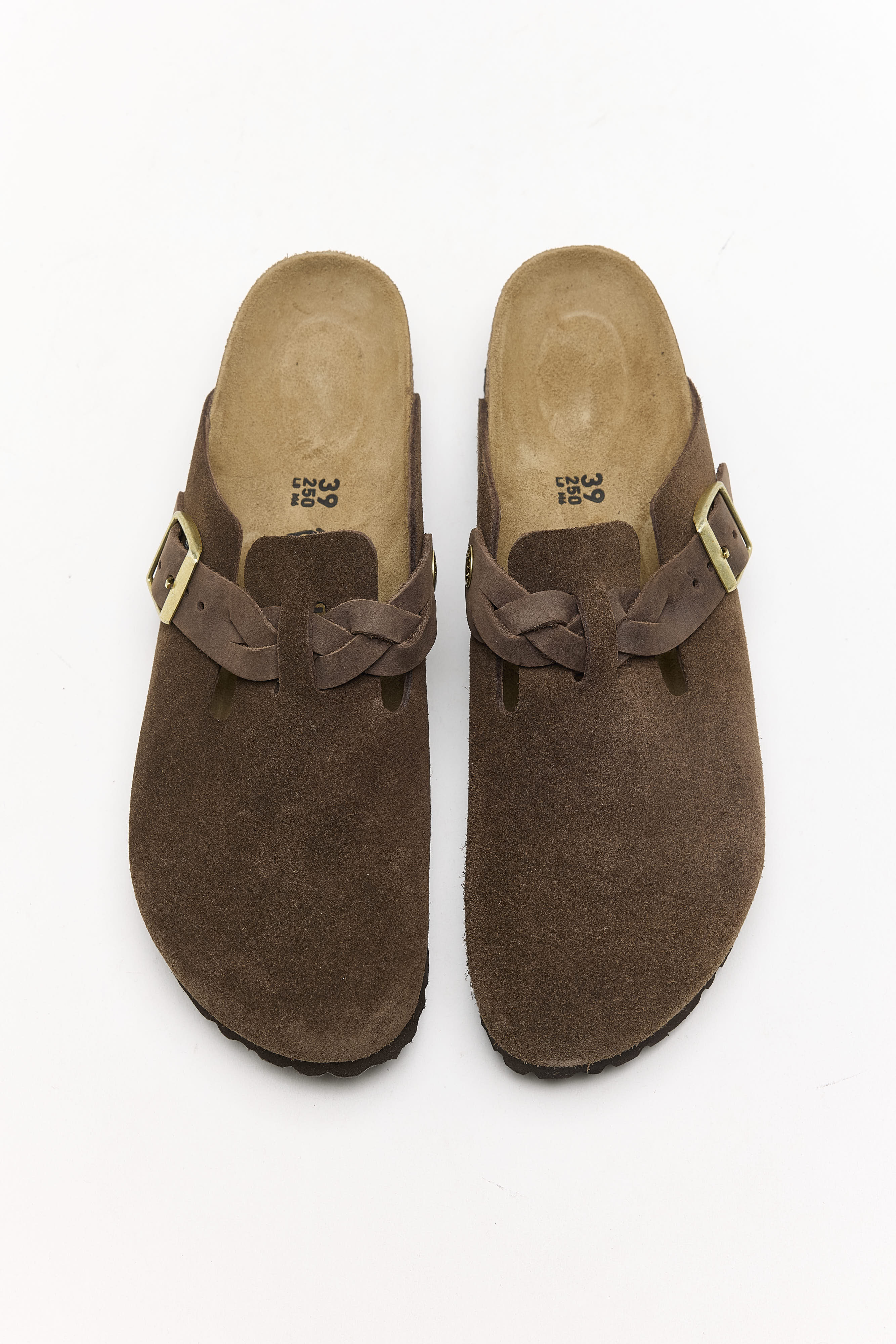 Boston Gevlochten Suède voor Dames (261 / W / DARK BROWN)