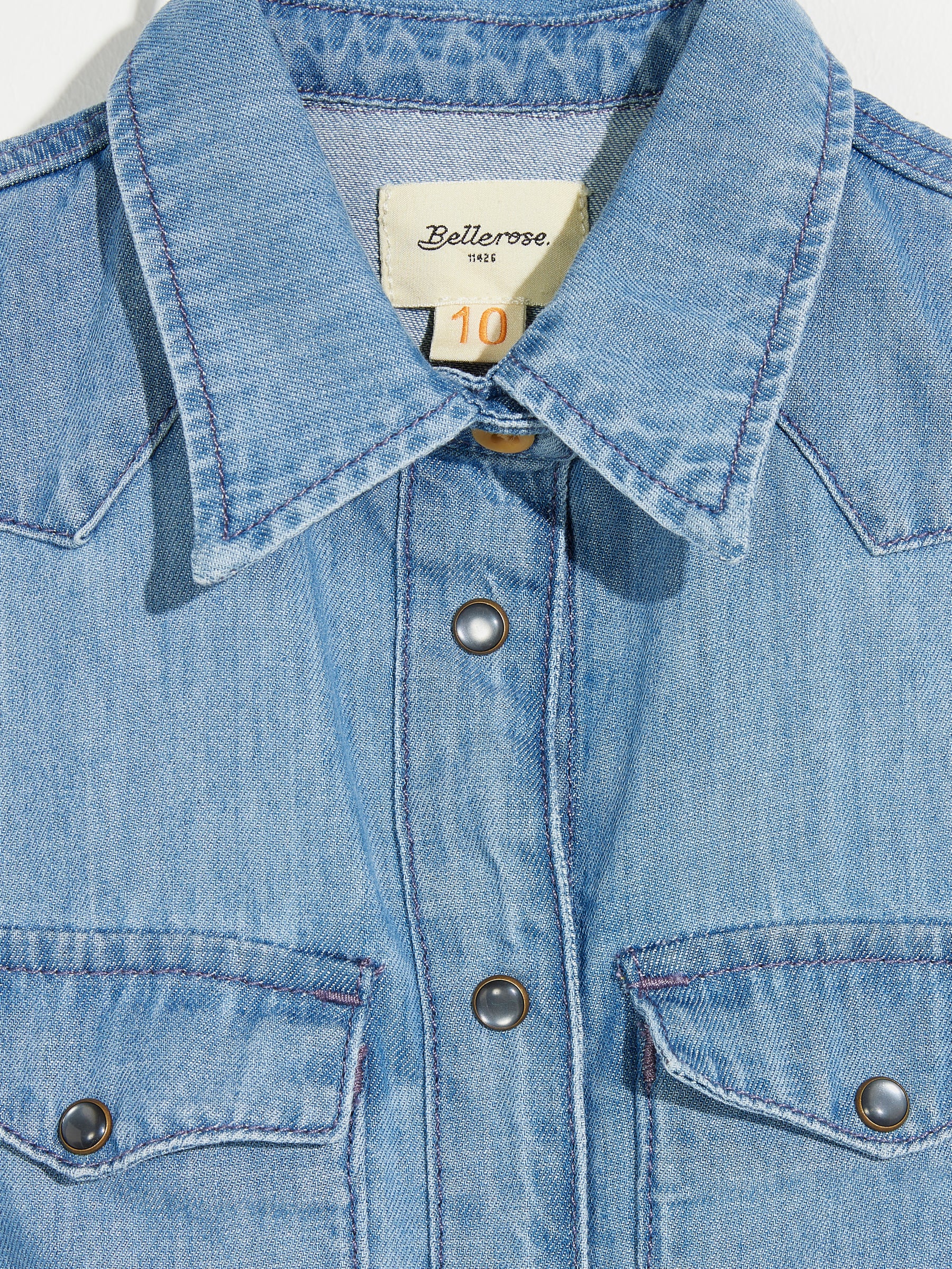 chemise patent (241 / G / MD BLUE BLEACH)