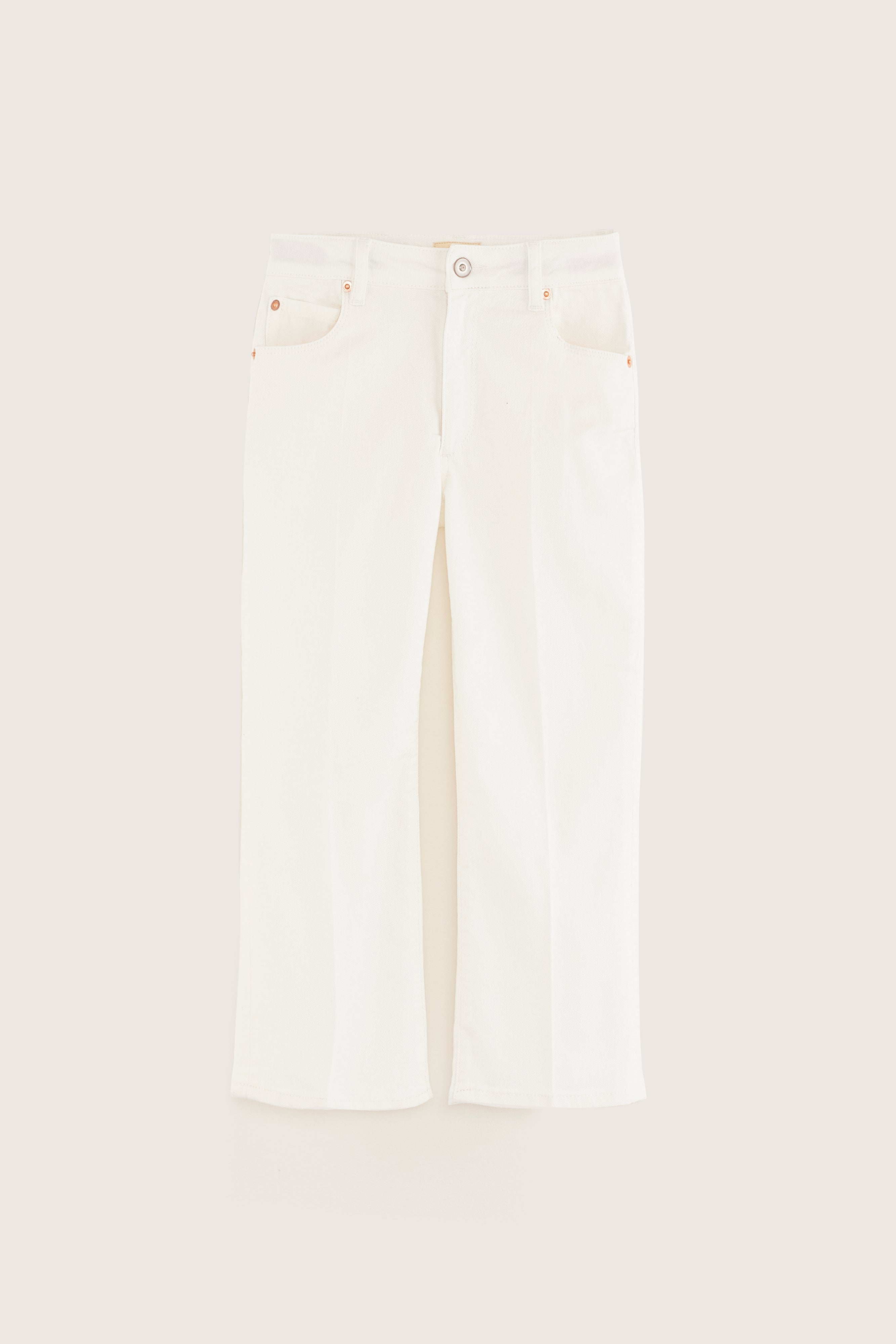 Peny Flared-cropped Jeans - Off white For Girls | Bellerose