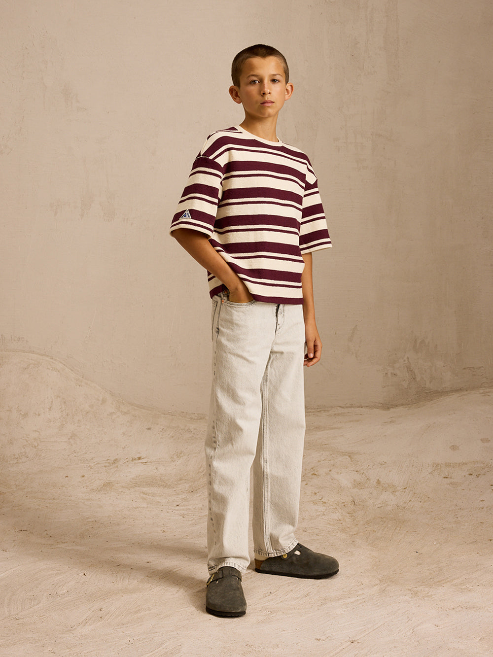 Peters Wide Jeans - Grey bleach For Boys | Bellerose