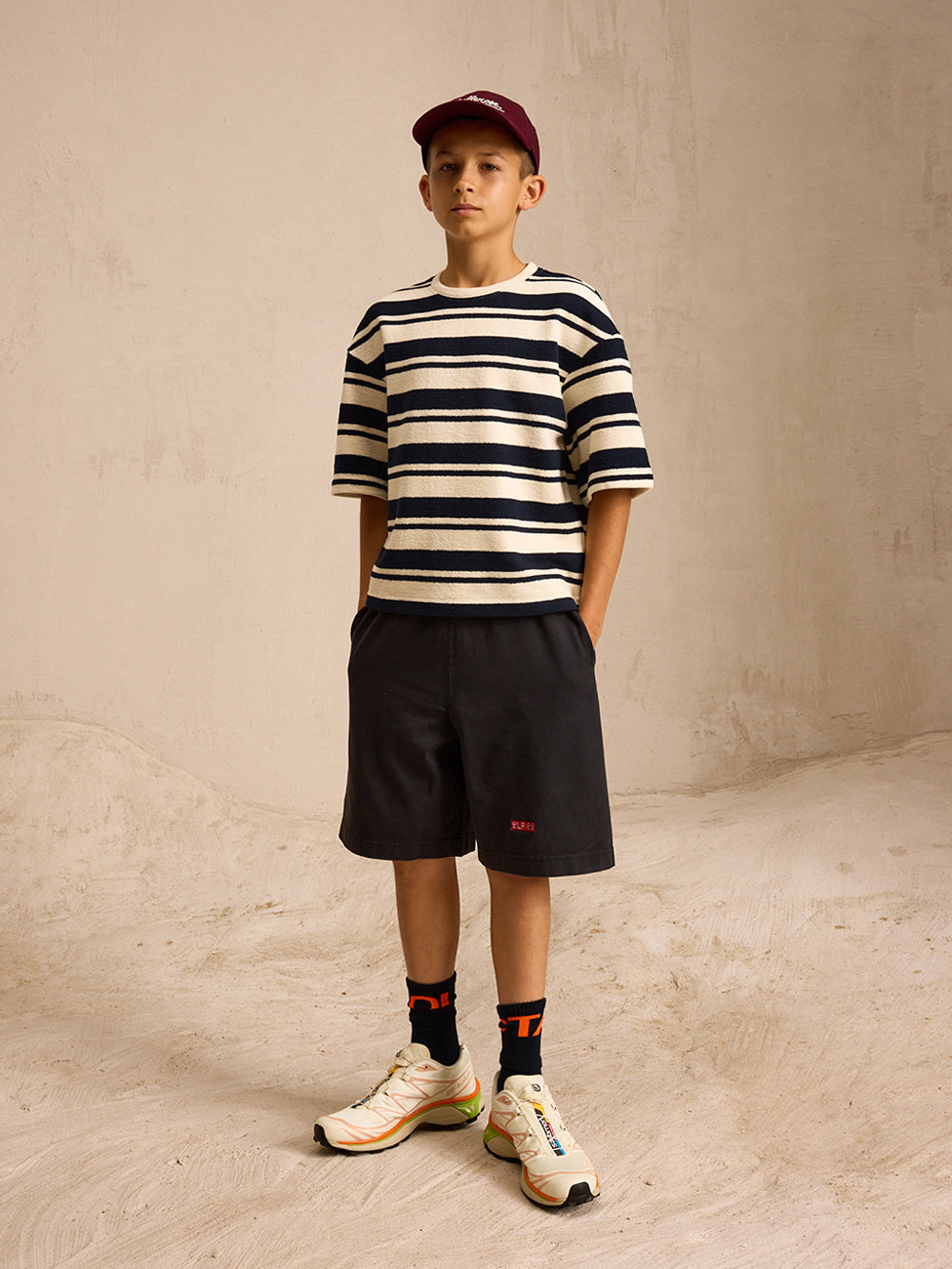 Carro Sweat Shorts - Black sand For Boys | Bellerose