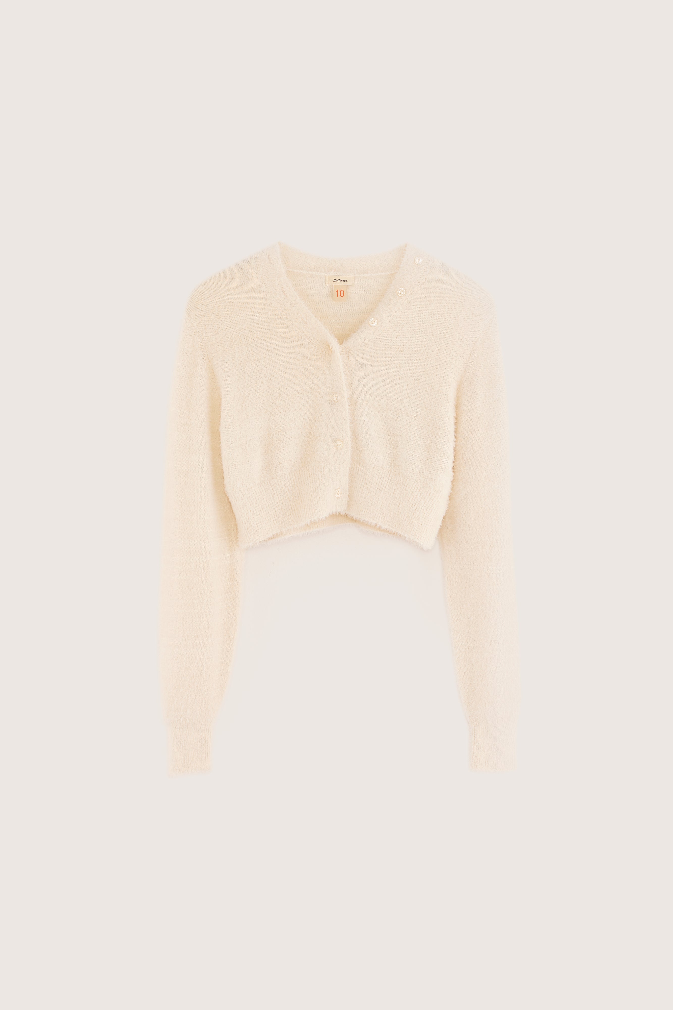 Gollan Cropped Cardigan - Ecru For Girls | Bellerose