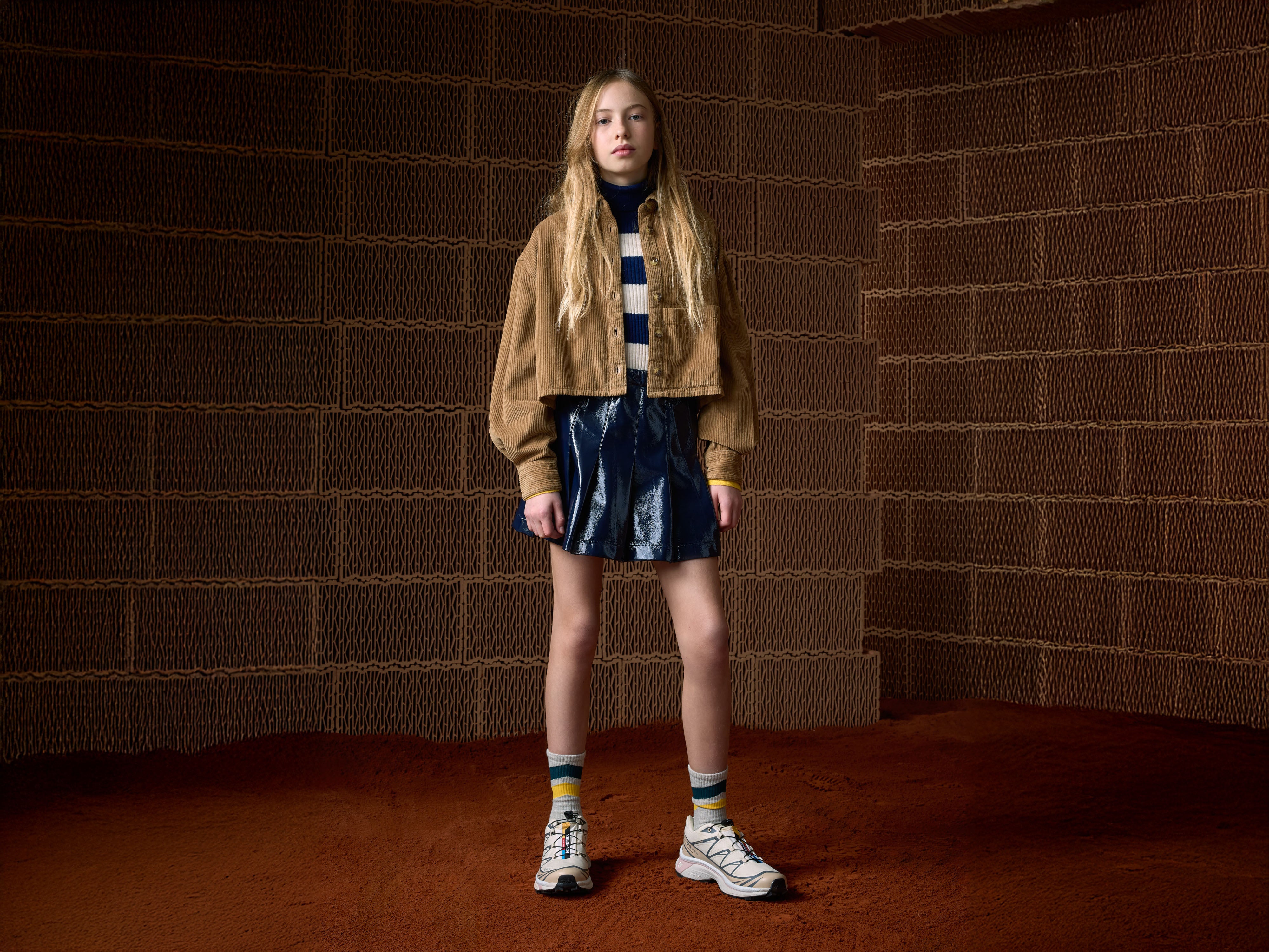 Asrock pleated mini skirt (252 / G / CAPTAIN)