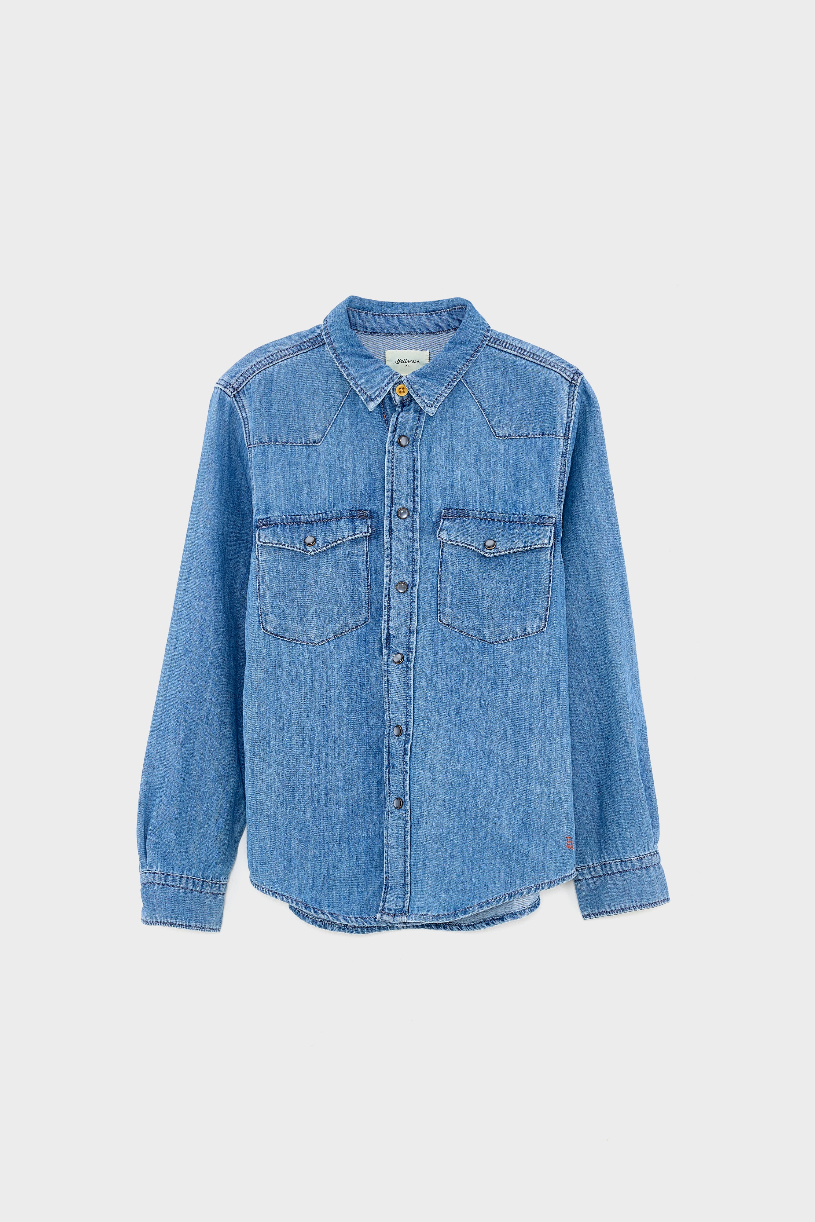 Peio Denim Hemd - Bleach Voor Jongens | Bellerose