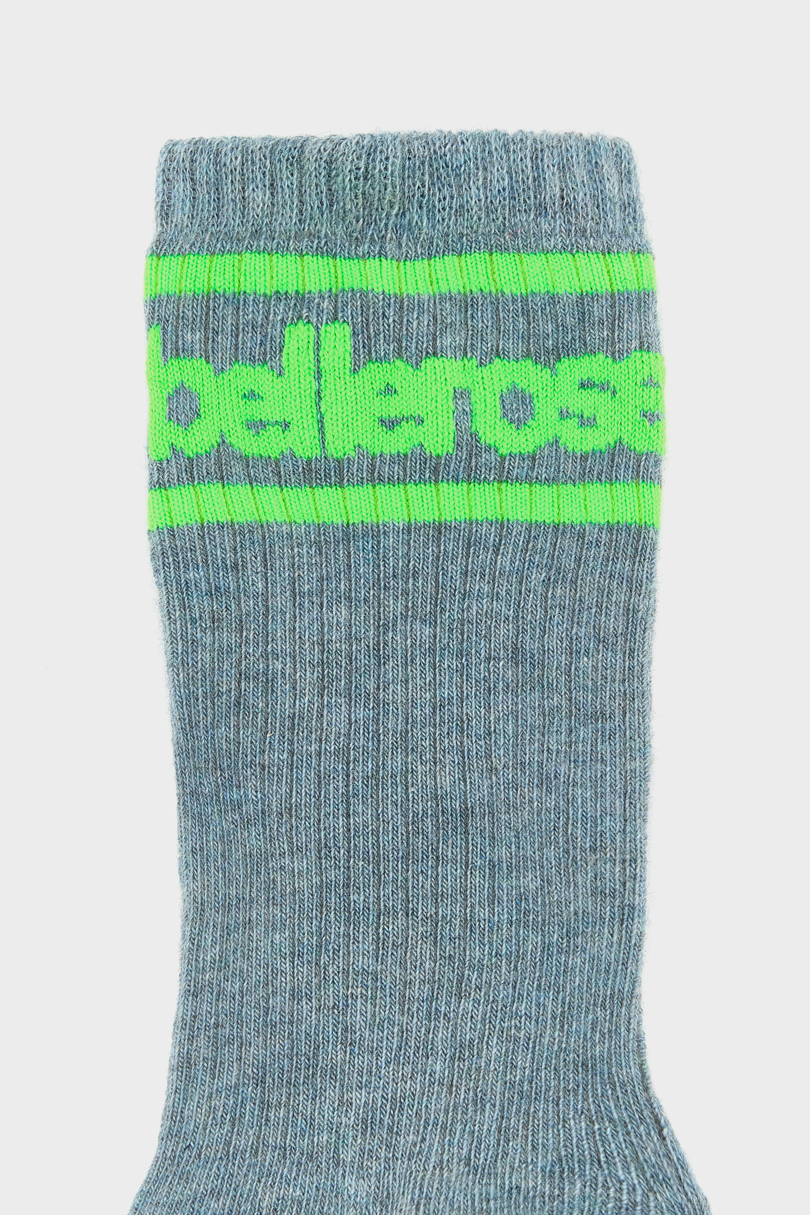 Chaussettes Mi-hautes Vigil - Chambray / Fluo green Pour Fille | Bellerose