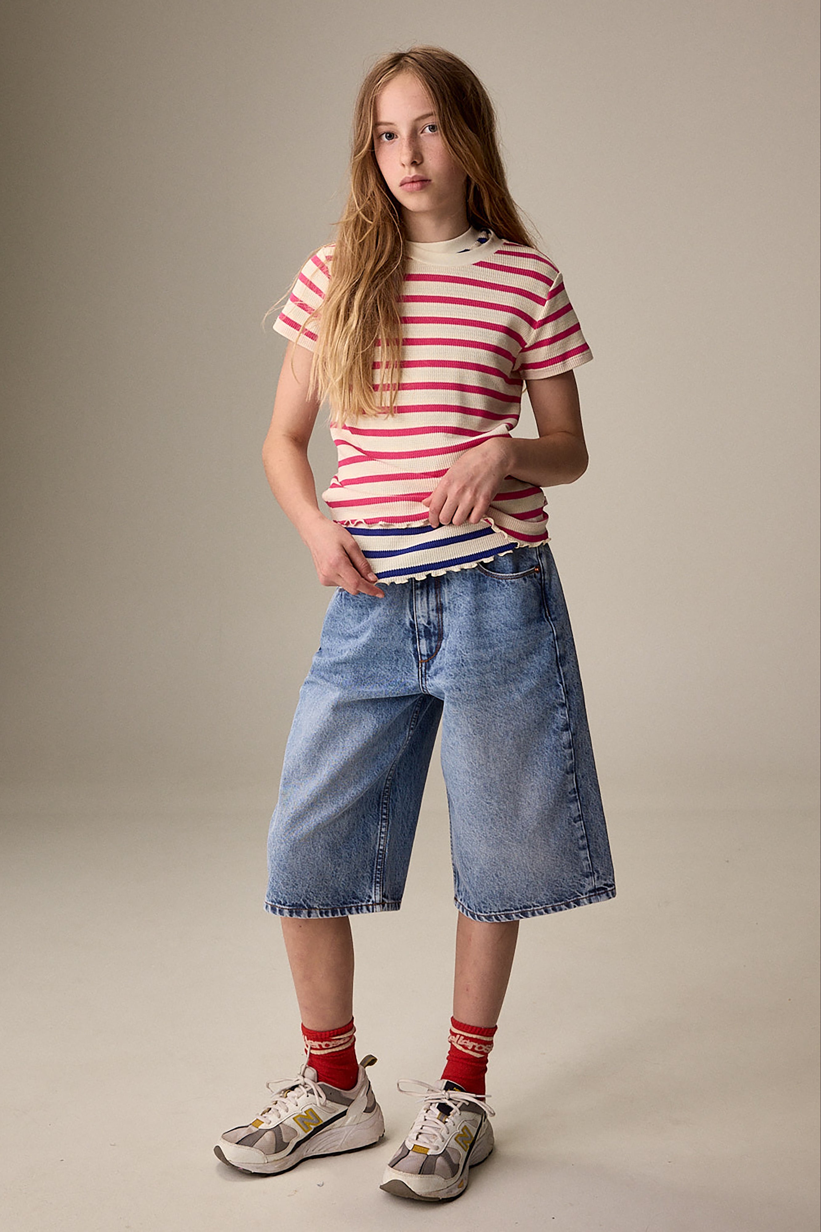 Phebe Bermuda Shorts - Lt blue stone For Girls | Bellerose