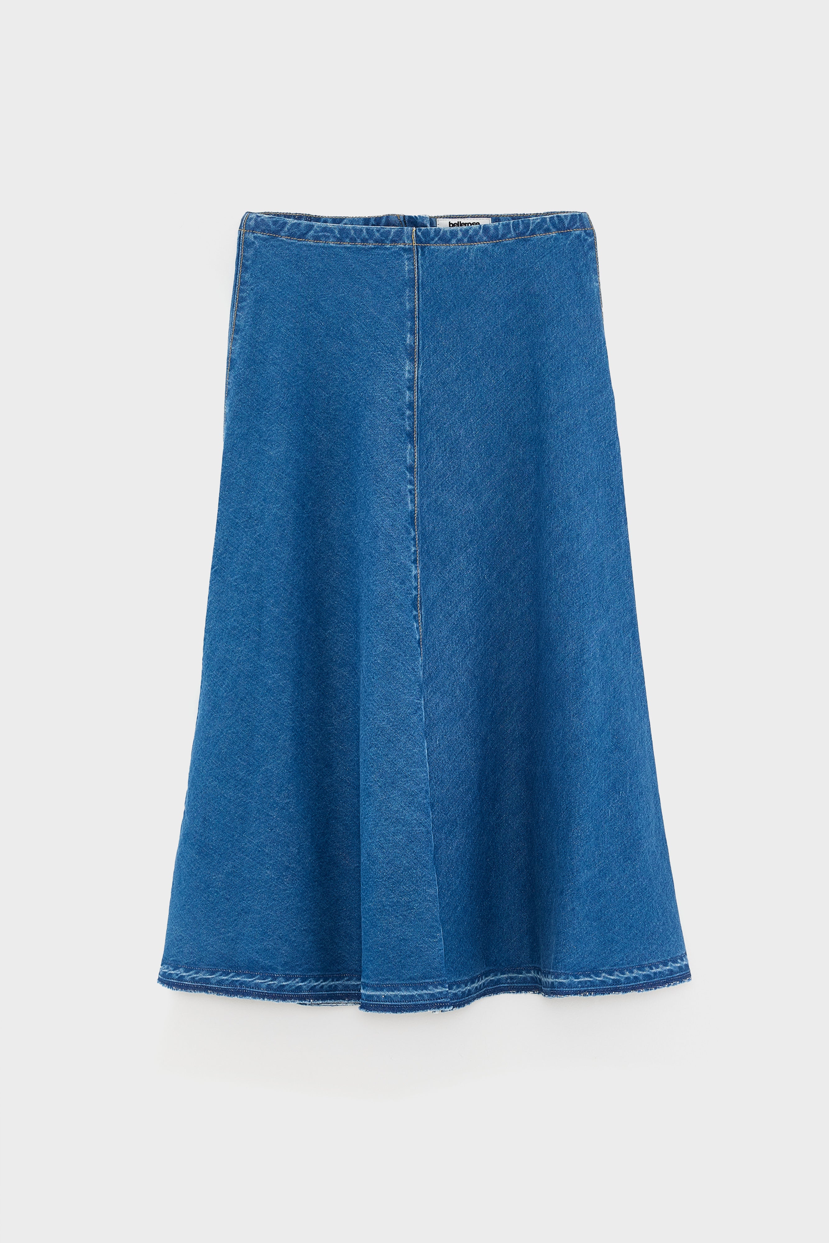 Phlox Long Denim Skirt - Blue stone For Girls | Bellerose