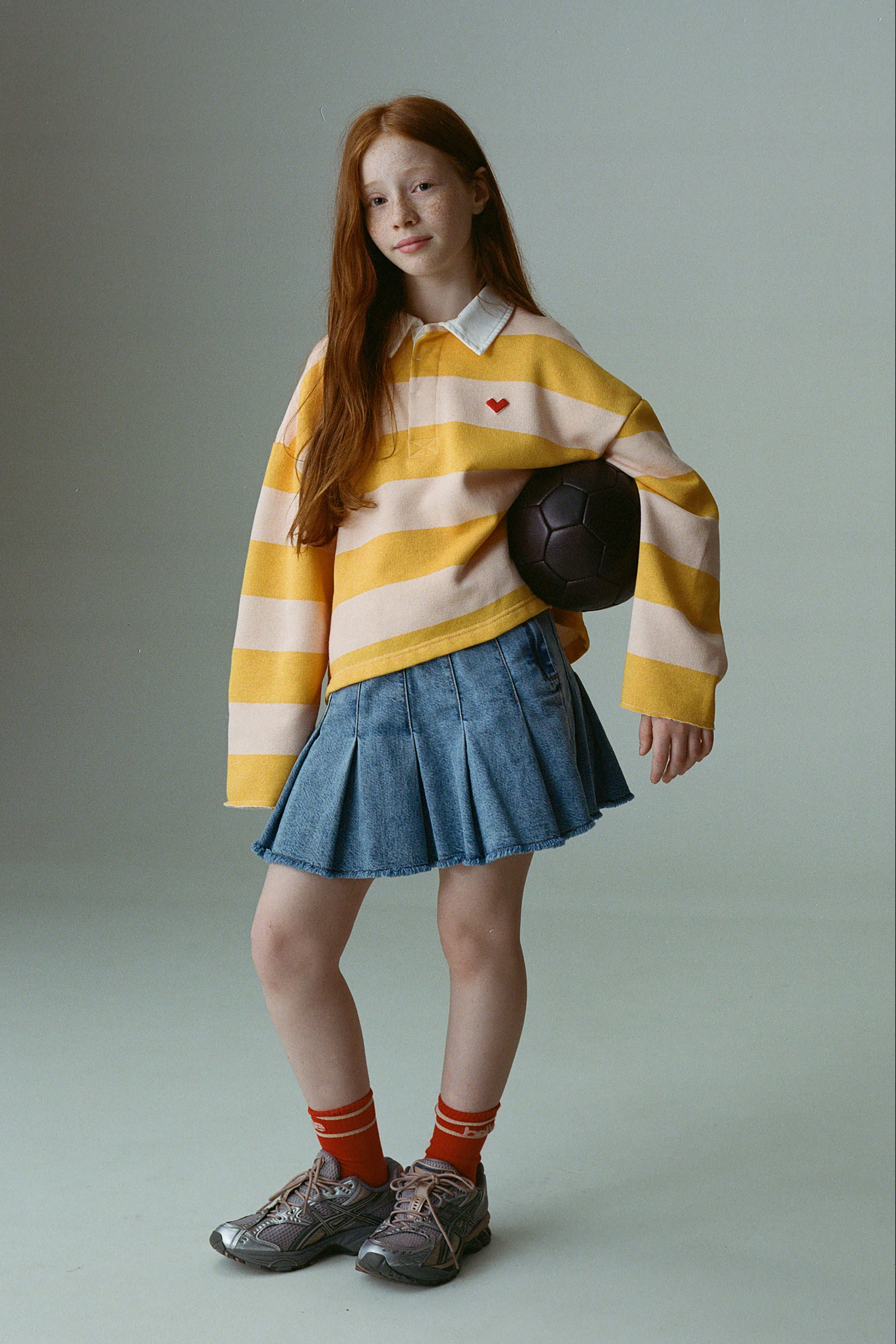 Paraph Mini Denim Skirt - Lt blue bleach For Girls | Bellerose