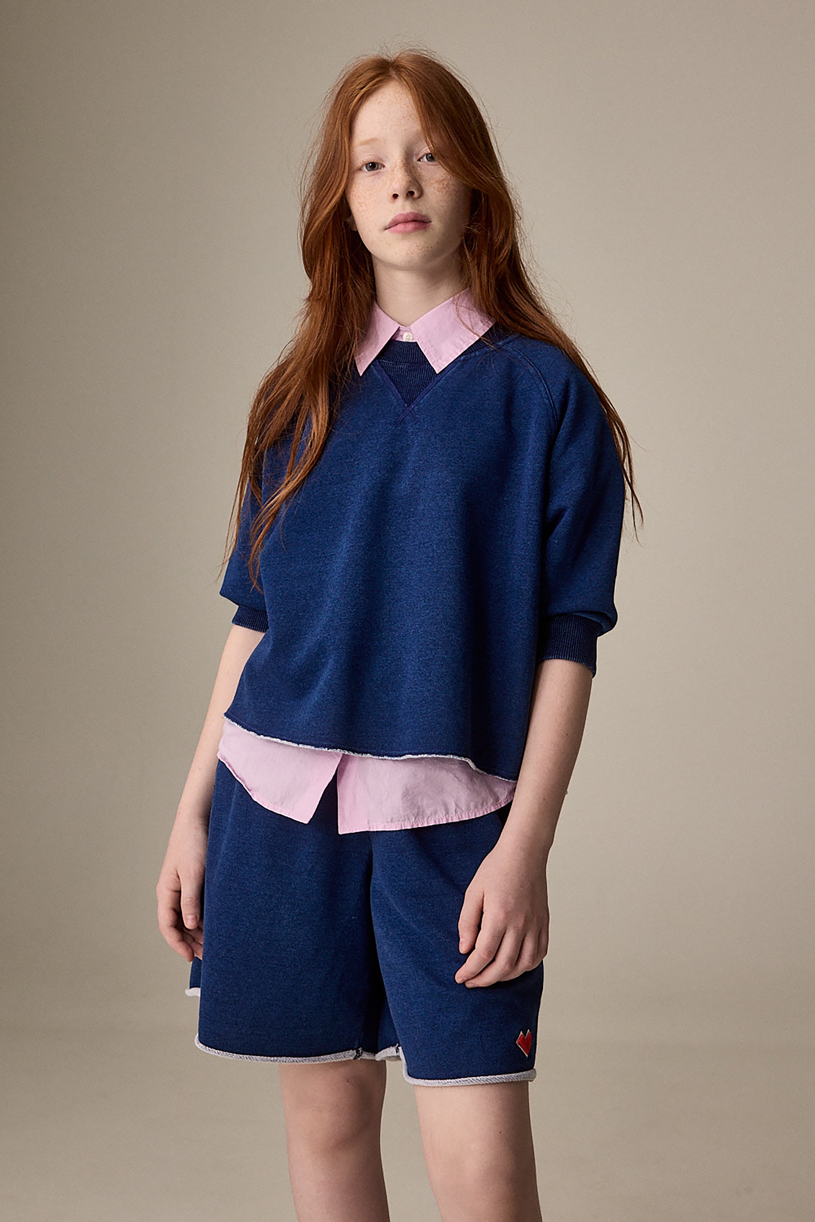Fabini Short-sleeve Sweatshirt - Indigo For Girls | Bellerose