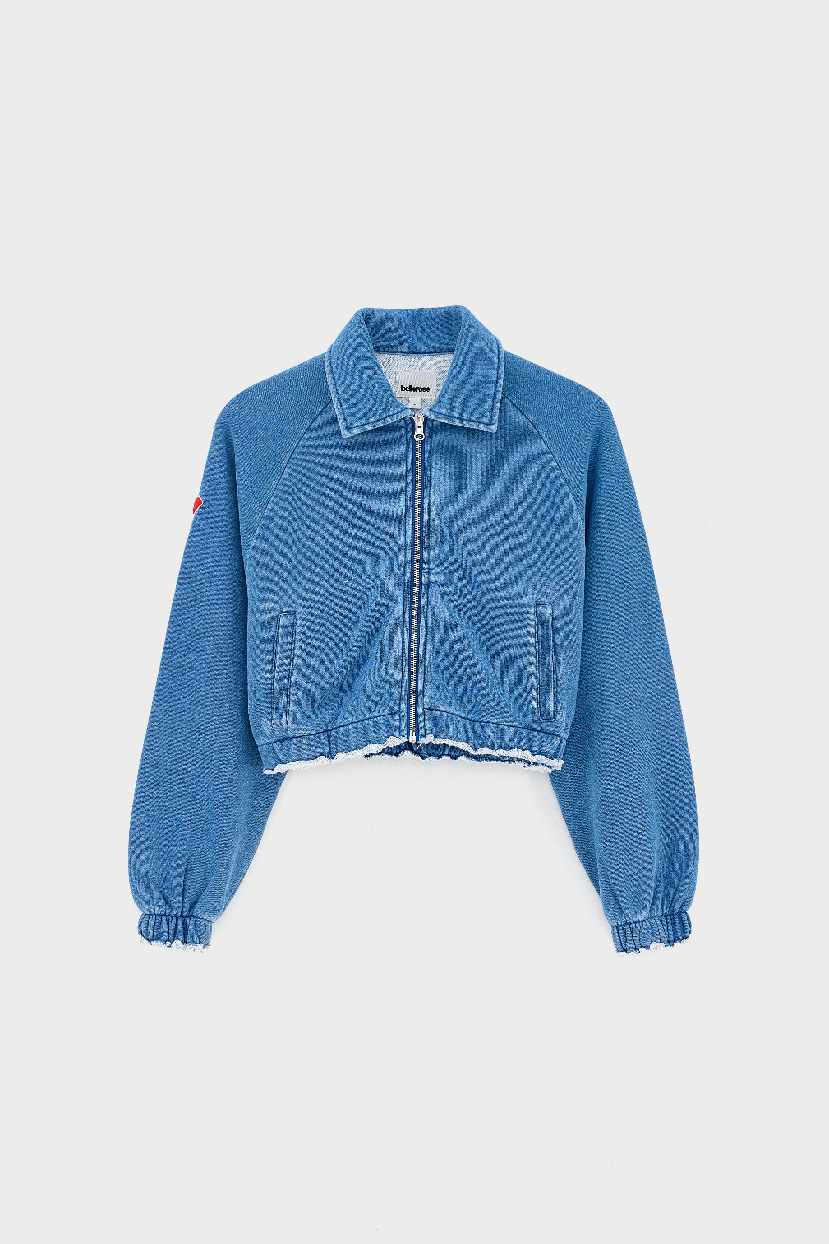 Agness Zipped Sweatshirt - Blue jeans For Girls | Bellerose