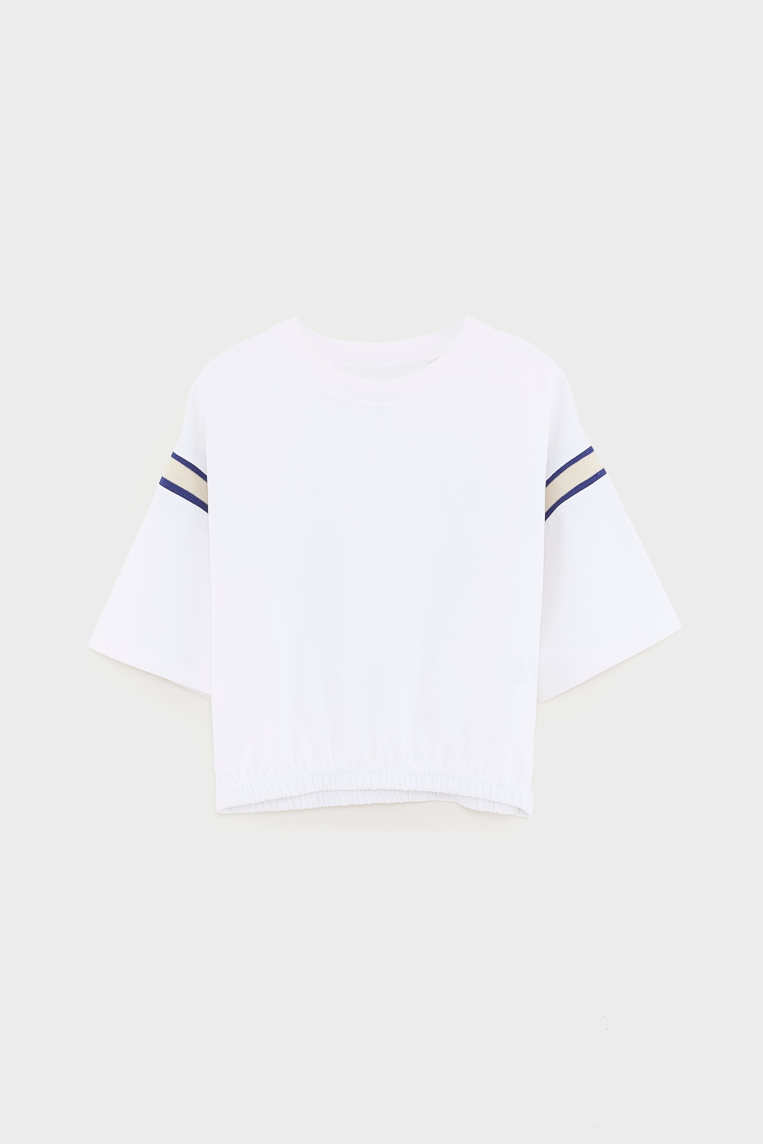 Casel Cropped T-shirt - White Voor Meisjes | Bellerose