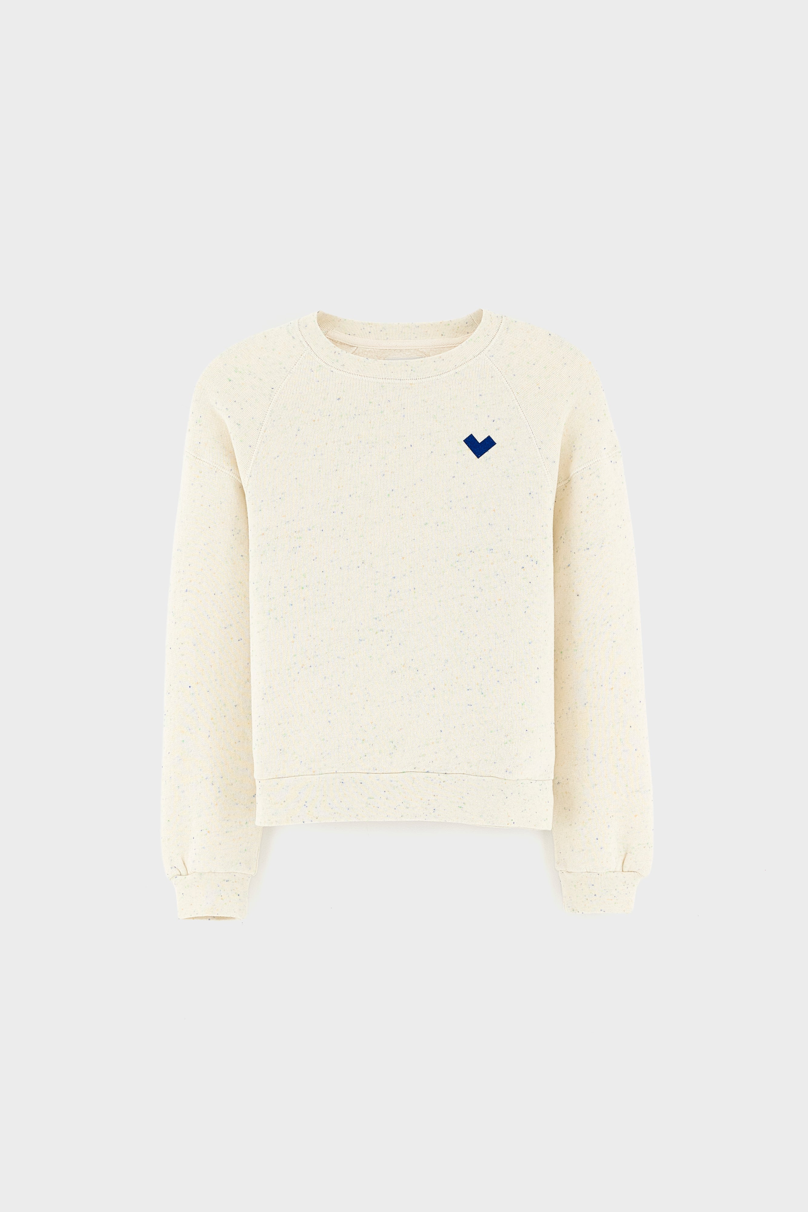 Fanchi Crewneck Sweatshirt - Ecru / Fluo green / Royal blue For Girls | Bellerose