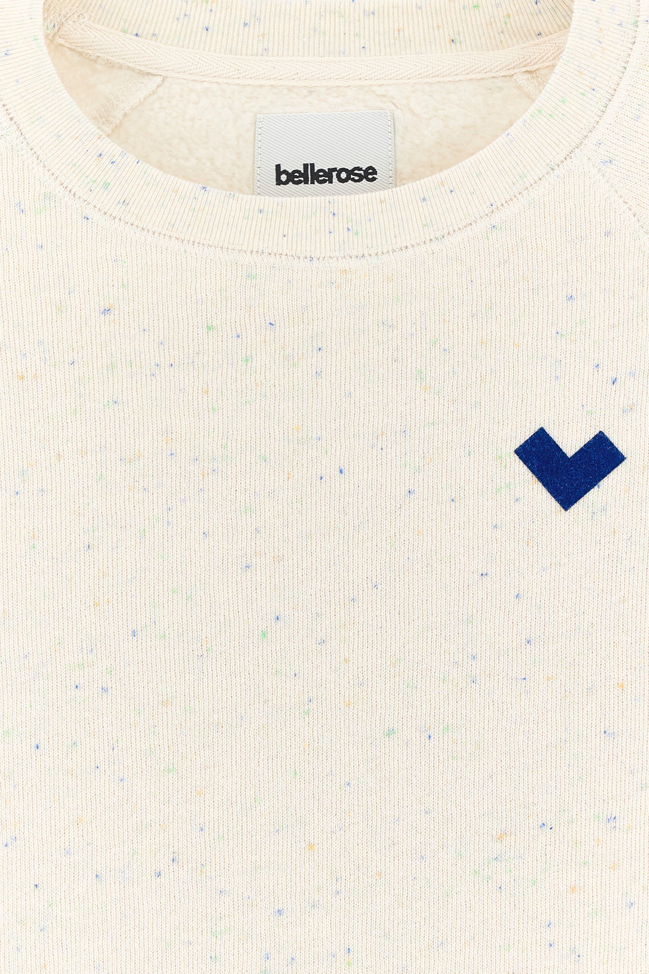 Fanchi Crewneck Sweatshirt - Ecru / Fluo green / Royal blue For Girls | Bellerose