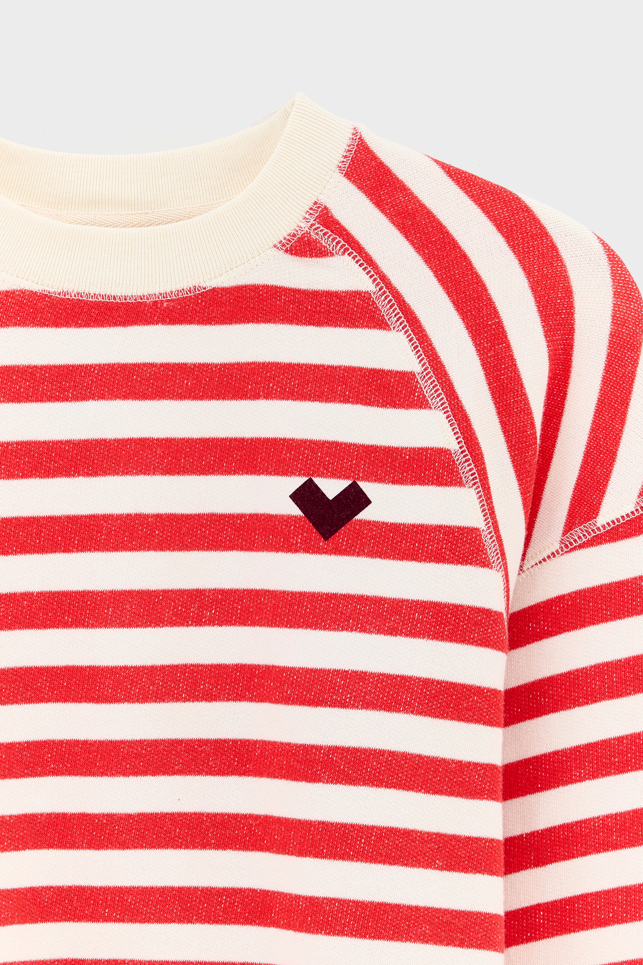 Fanchi Striped Sweatshirt - Massai red / Whisper For Girls | Bellerose