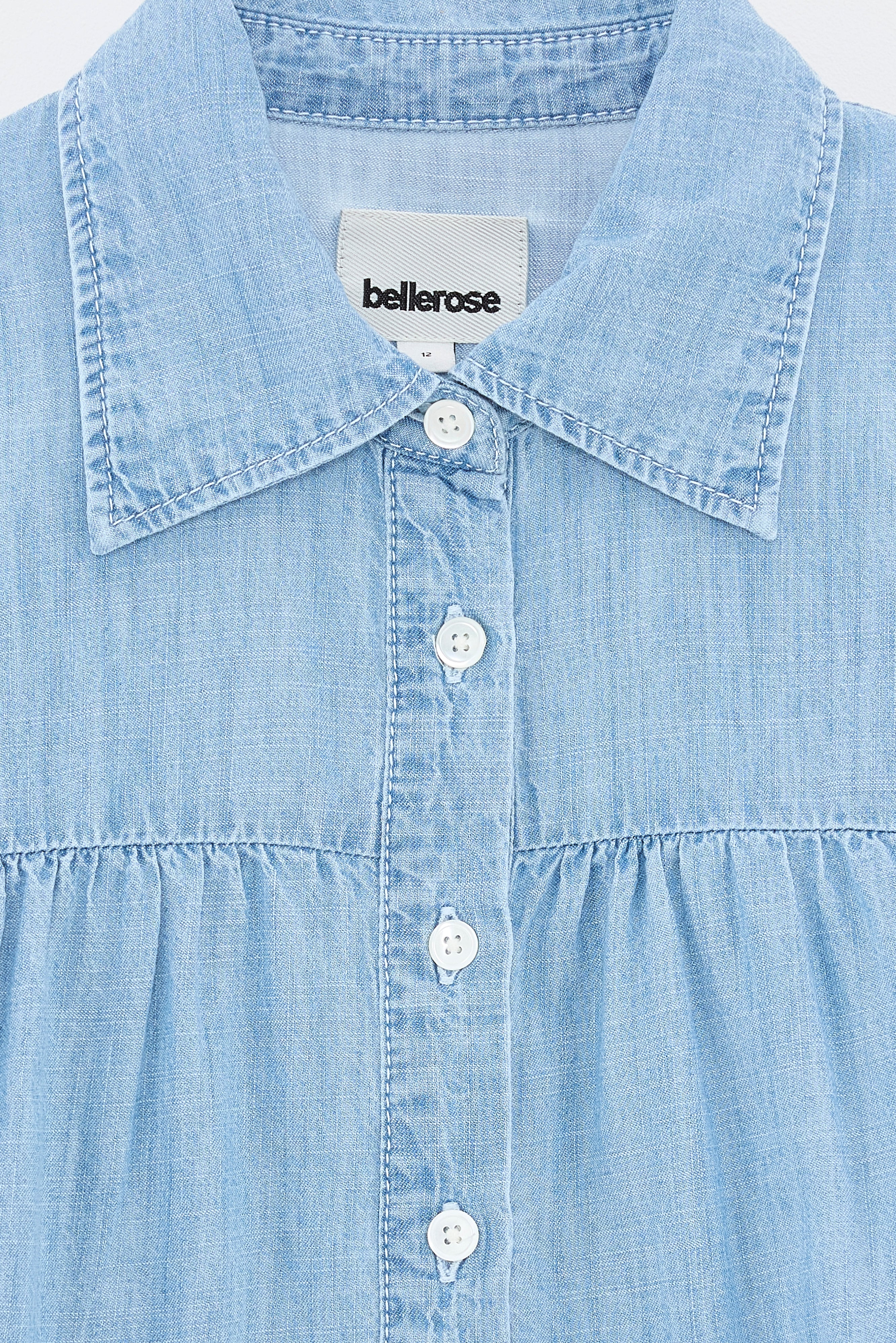 Helo Denim Shirt - Lt blue stone For Girls | Bellerose