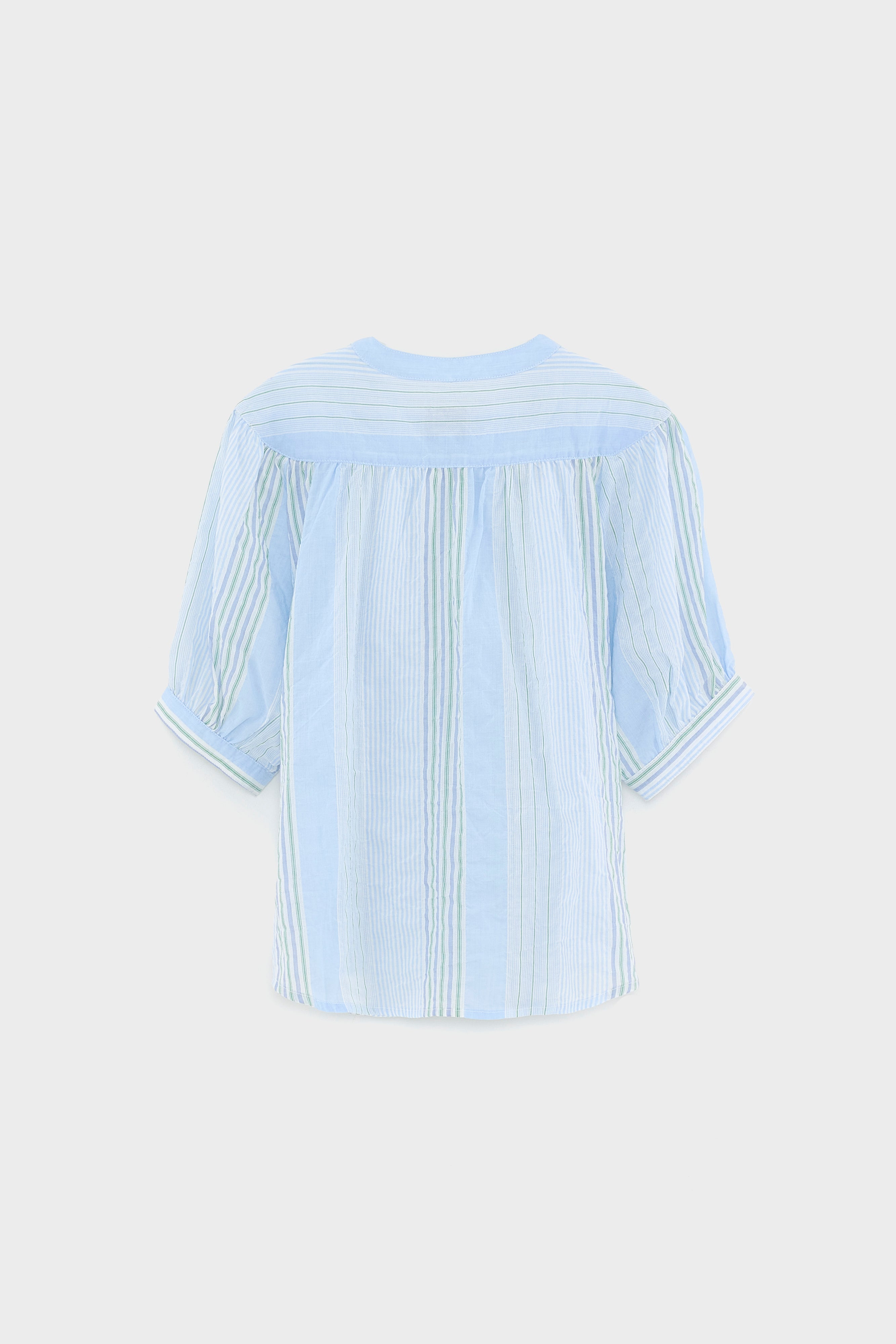 Hopsa Short-sleeve Blouse - Ice cube / Palm / White For Girls | Bellerose