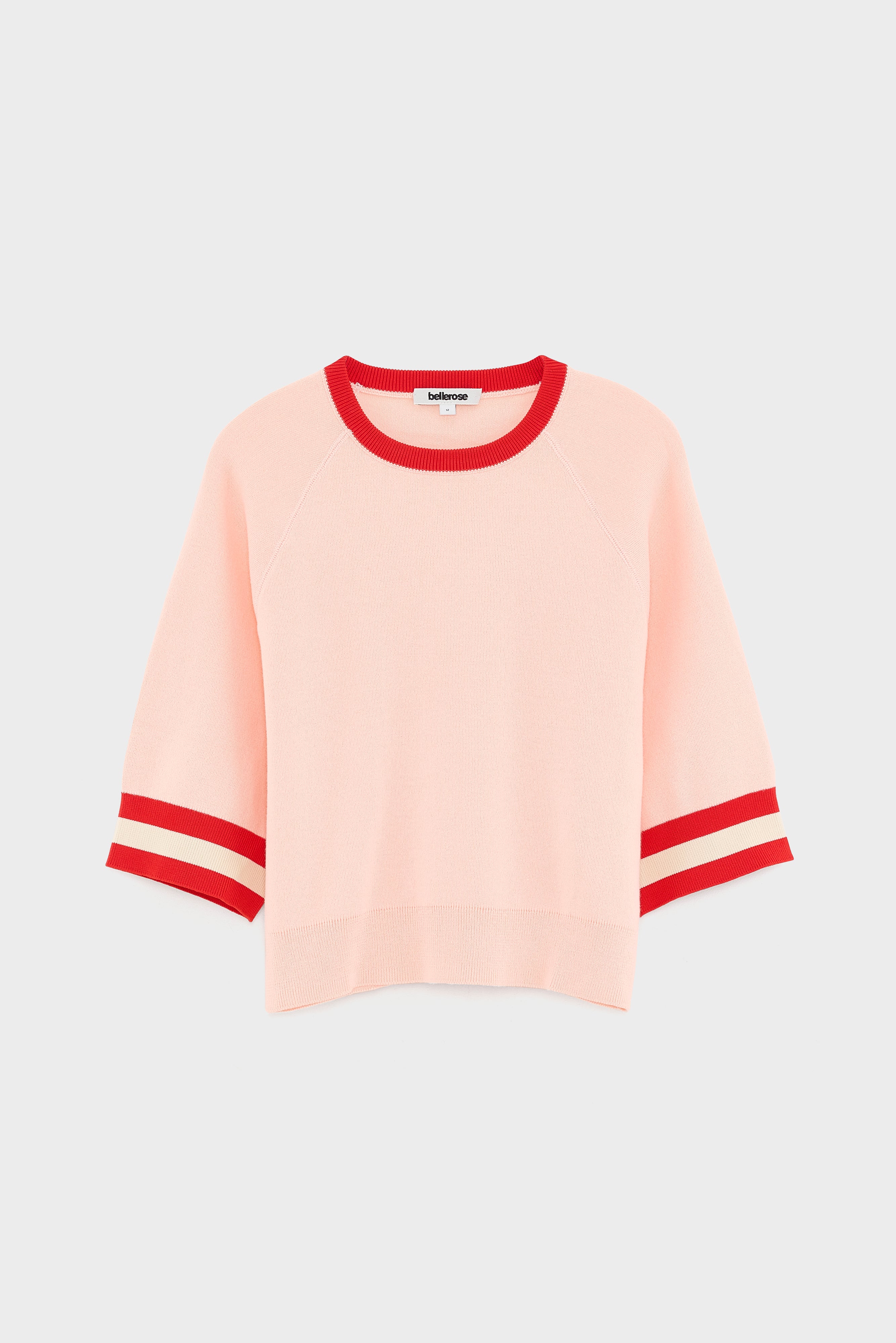 Angar Cropped Trui - Light rose / Massai red / Milky way Voor Meisjes | Bellerose