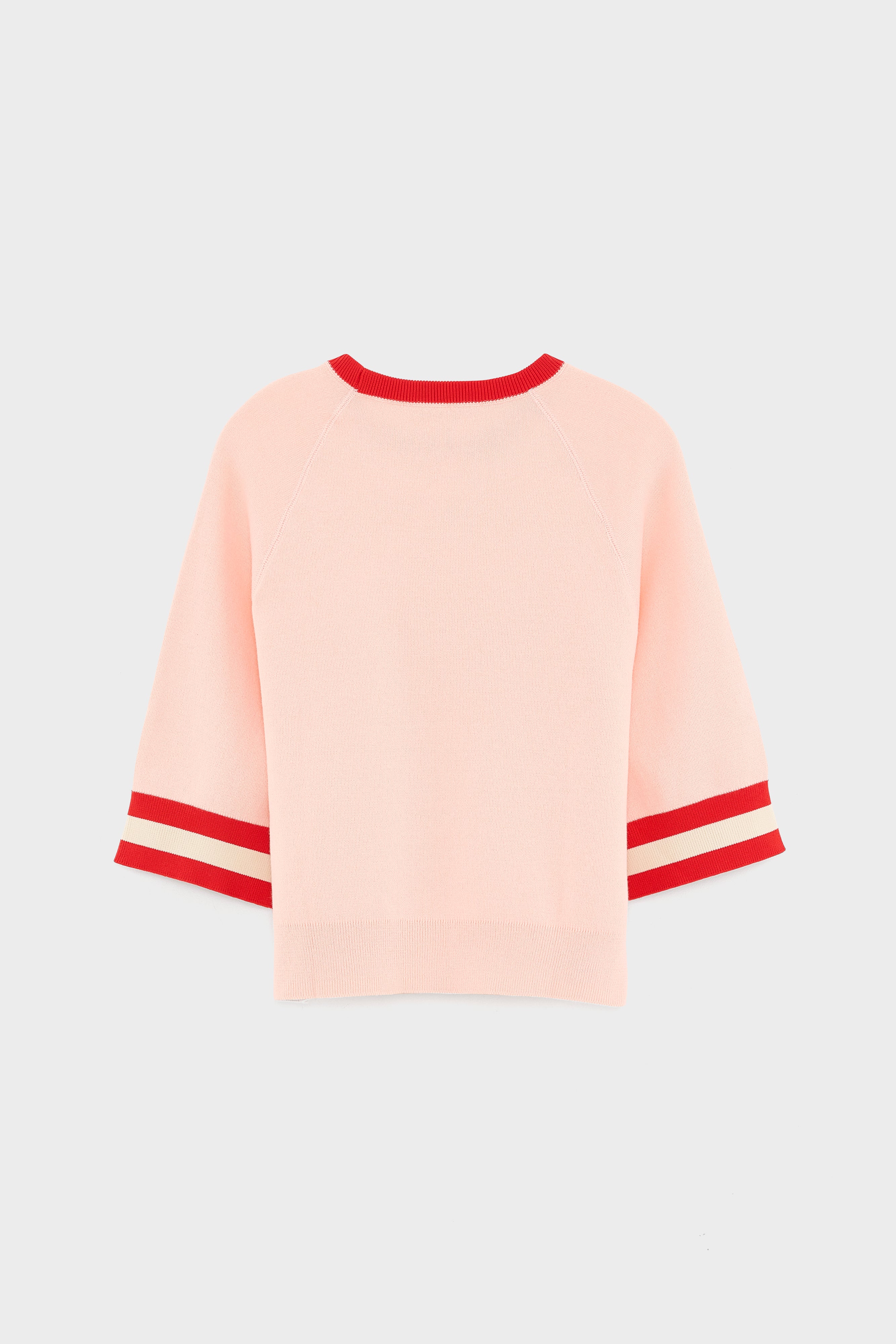 Angar Cropped Trui - Light rose / Massai red / Milky way Voor Meisjes | Bellerose