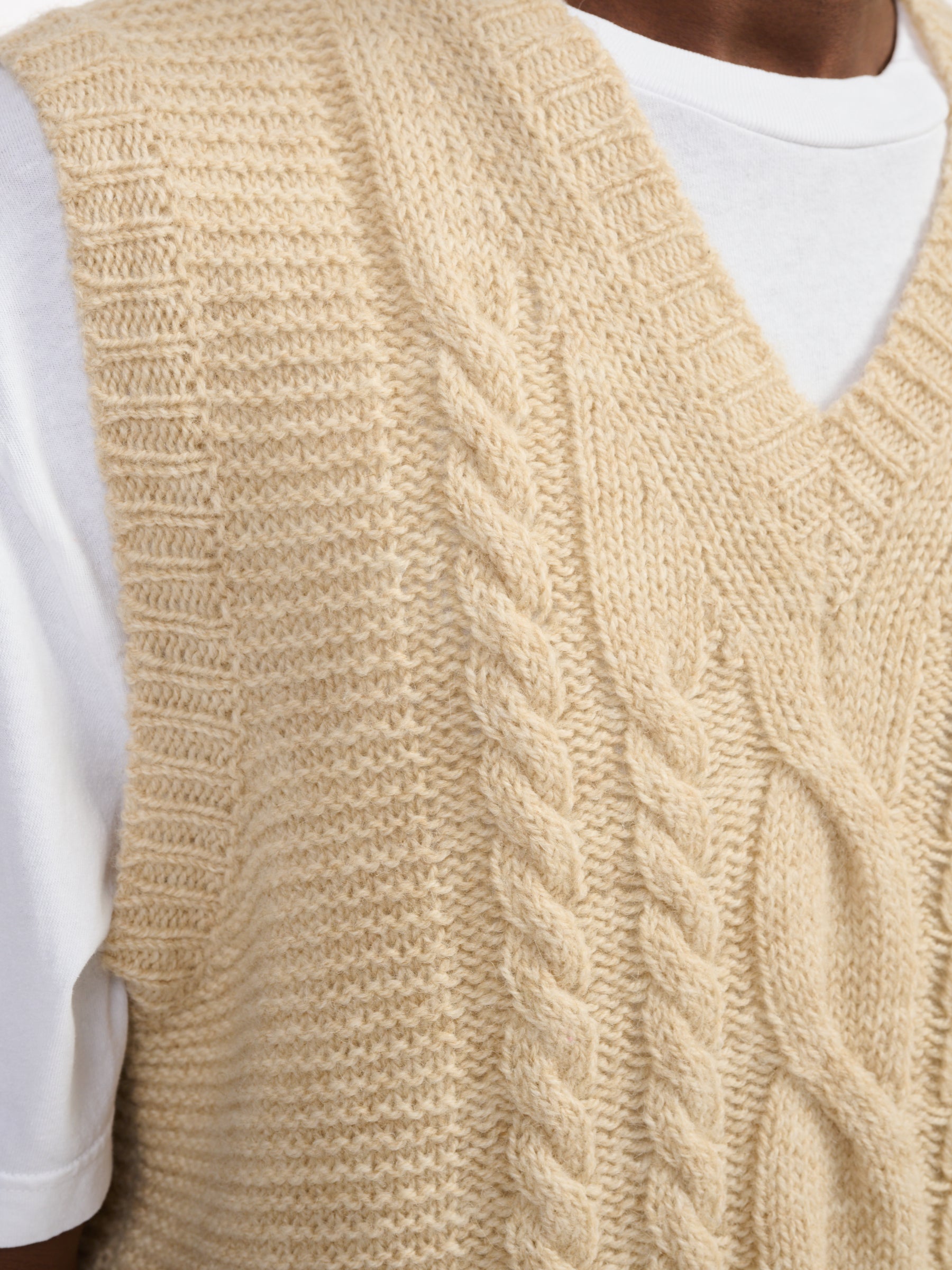 nor knit vest (241 / M / BEIGE MELANGE)
