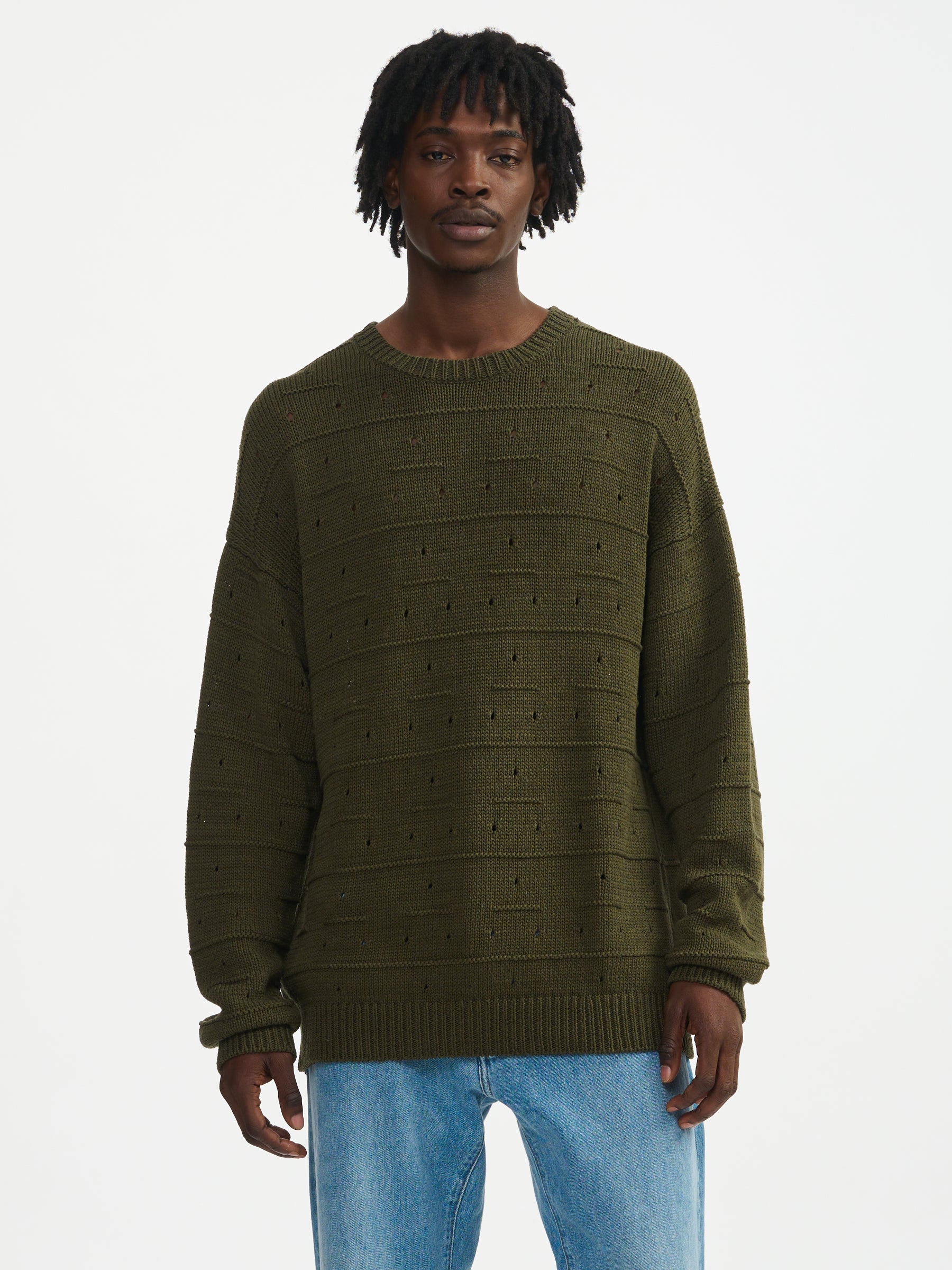 accro sweater (241 / M / OLIVE NIGHT)