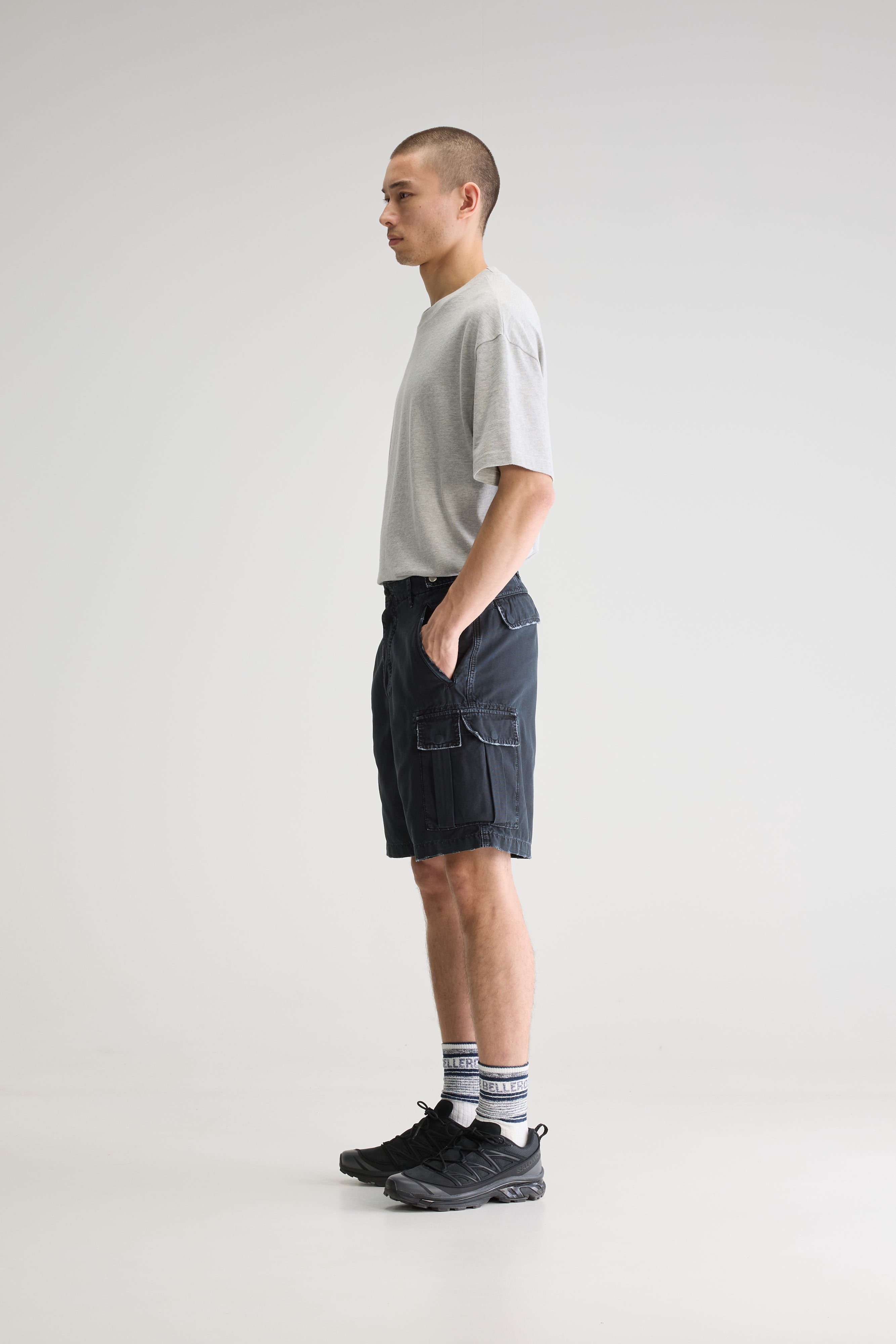 Karlo Denim Shorts - Charcoal For Men | Bellerose