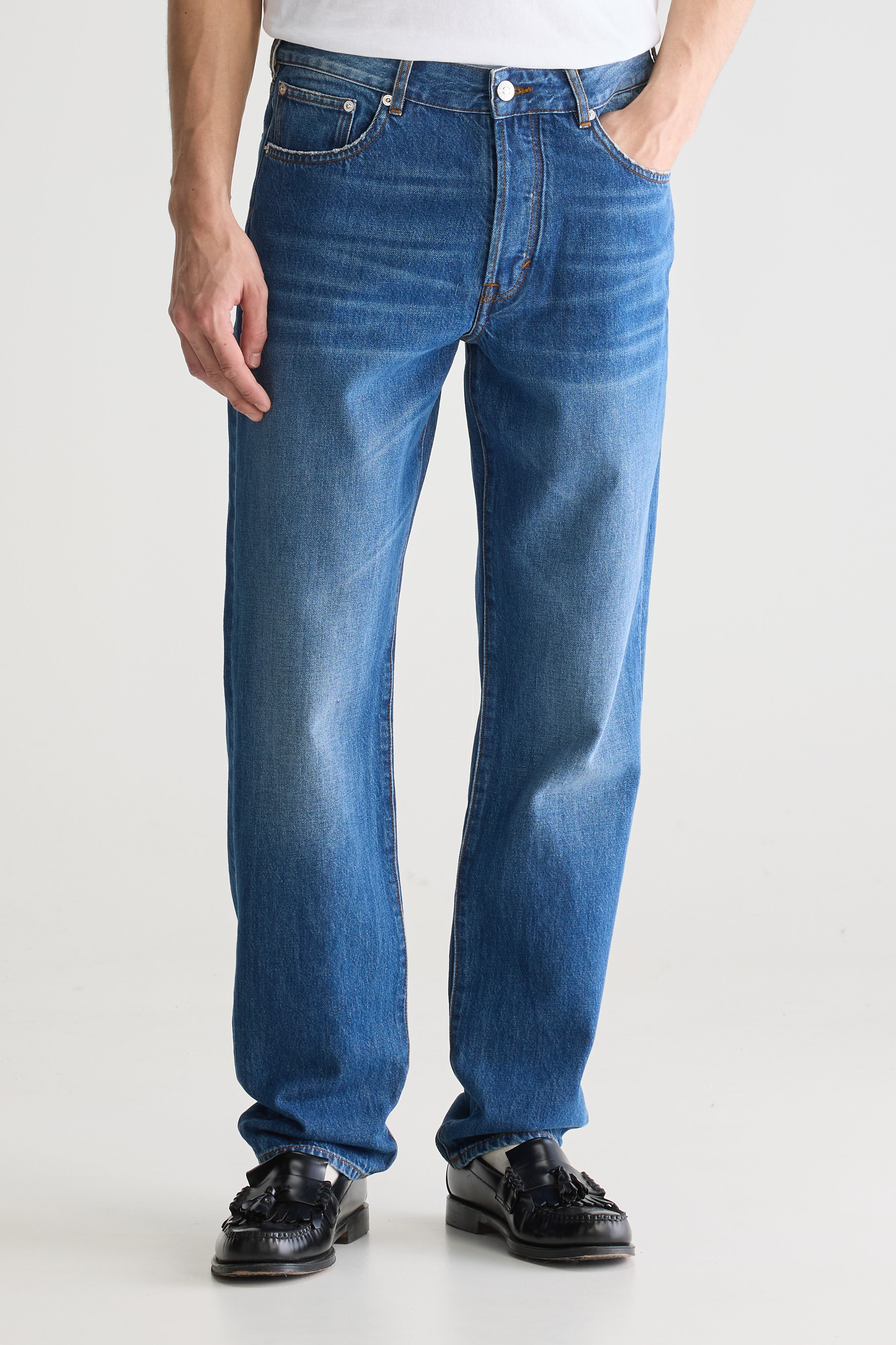 Denim N. 07 Relaxed Jeans - Md blue bleach For Men | Bellerose
