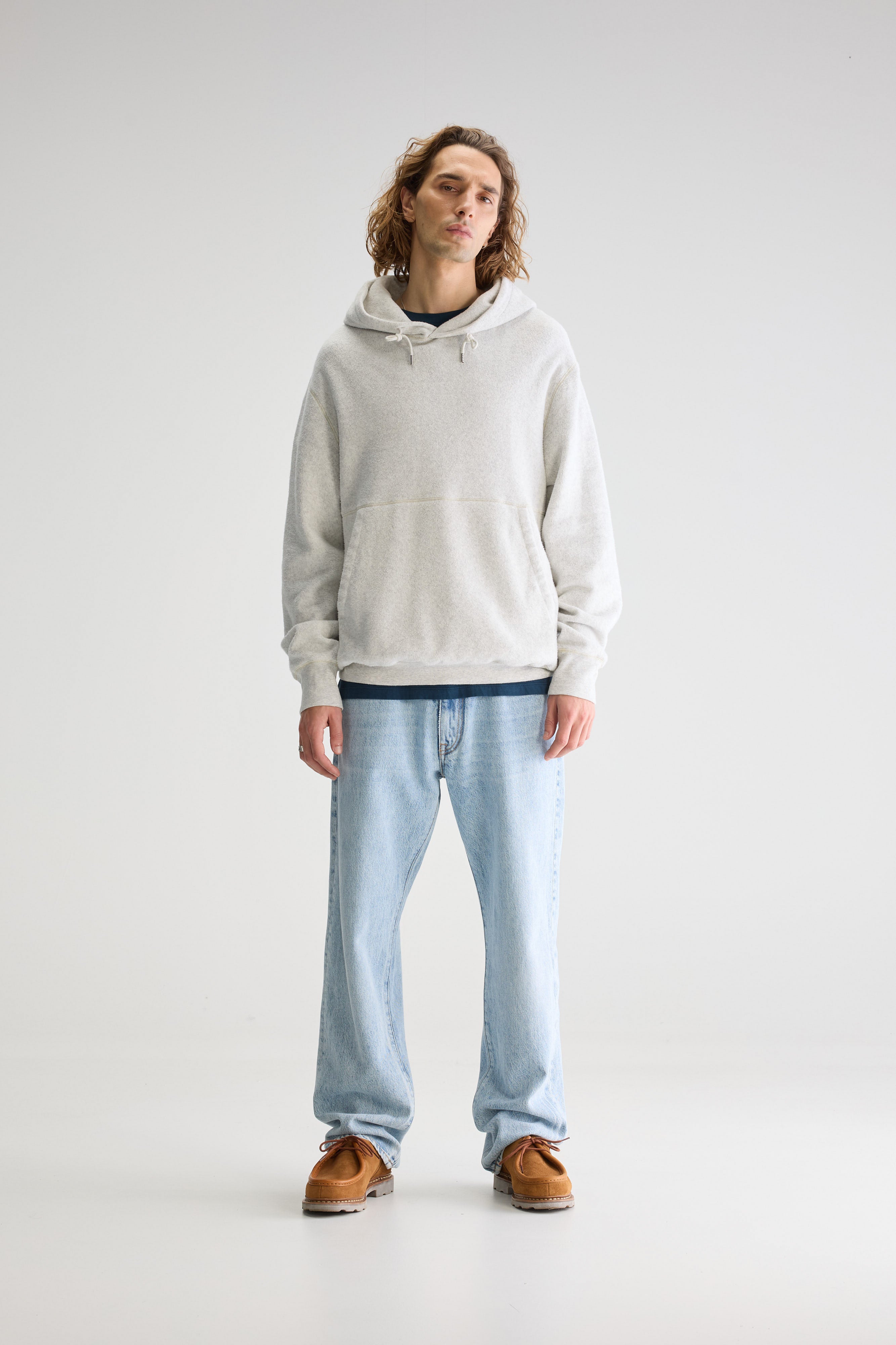 Mattis Relaxed Hoodie - Oyster For Men | Bellerose