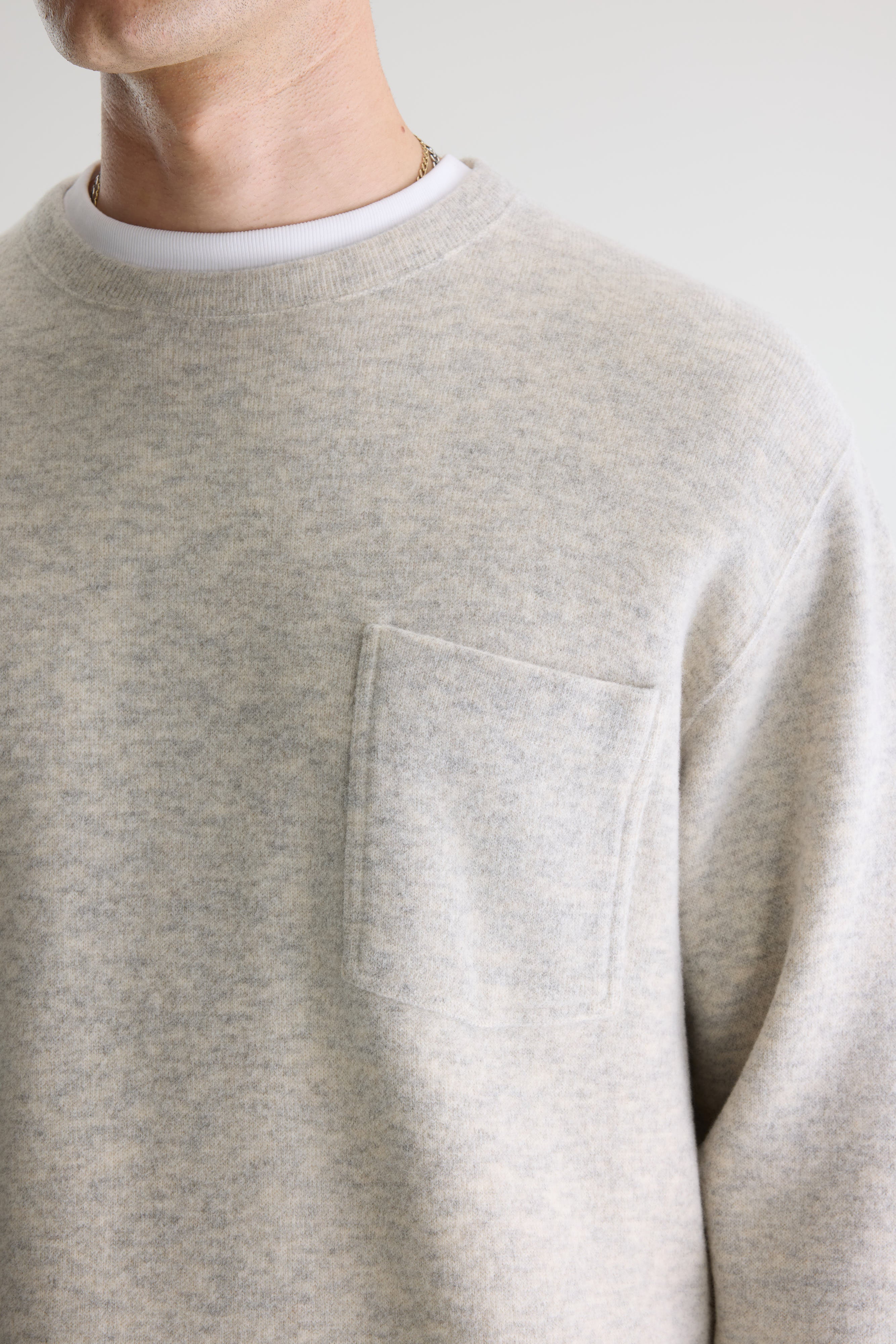 Velo Crewneck Sweatshirt - Heather grey Für Men | Bellerose