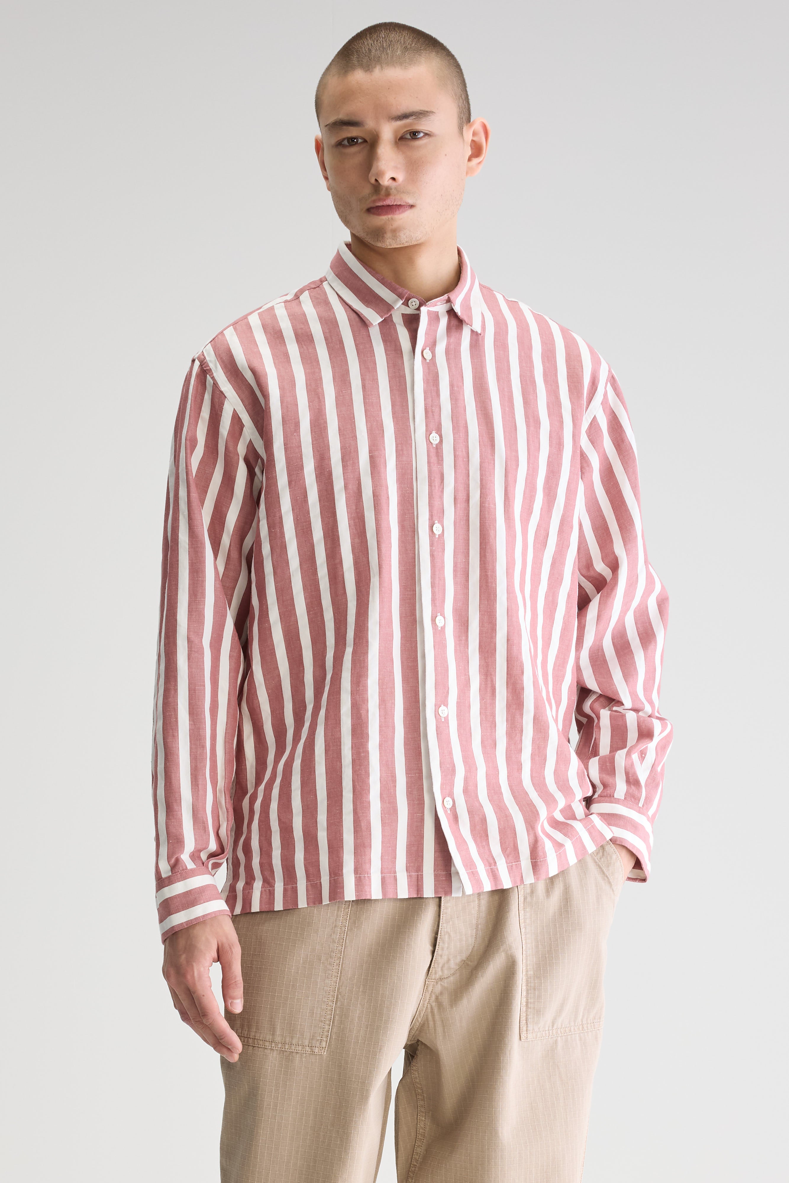 Flip Relaxed Shirt - Lychee / White For Men | Bellerose